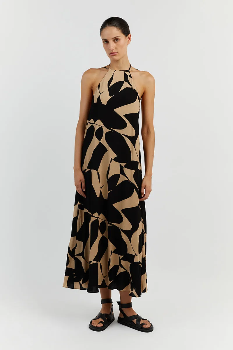 MAPLE CAMEL SLIP MAXI DRESS
