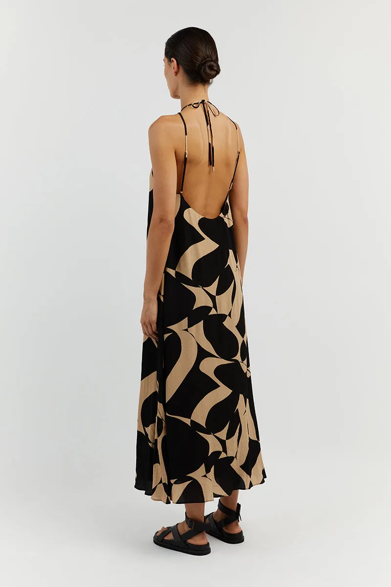 MAPLE CAMEL SLIP MAXI DRESS