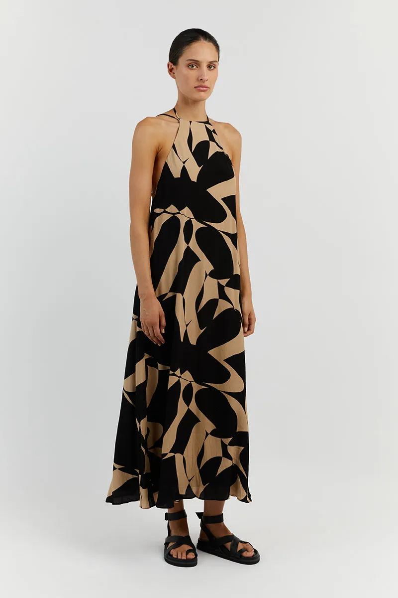 MAPLE CAMEL SLIP MAXI DRESS