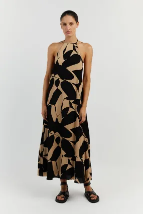MAPLE CAMEL SLIP MAXI DRESS