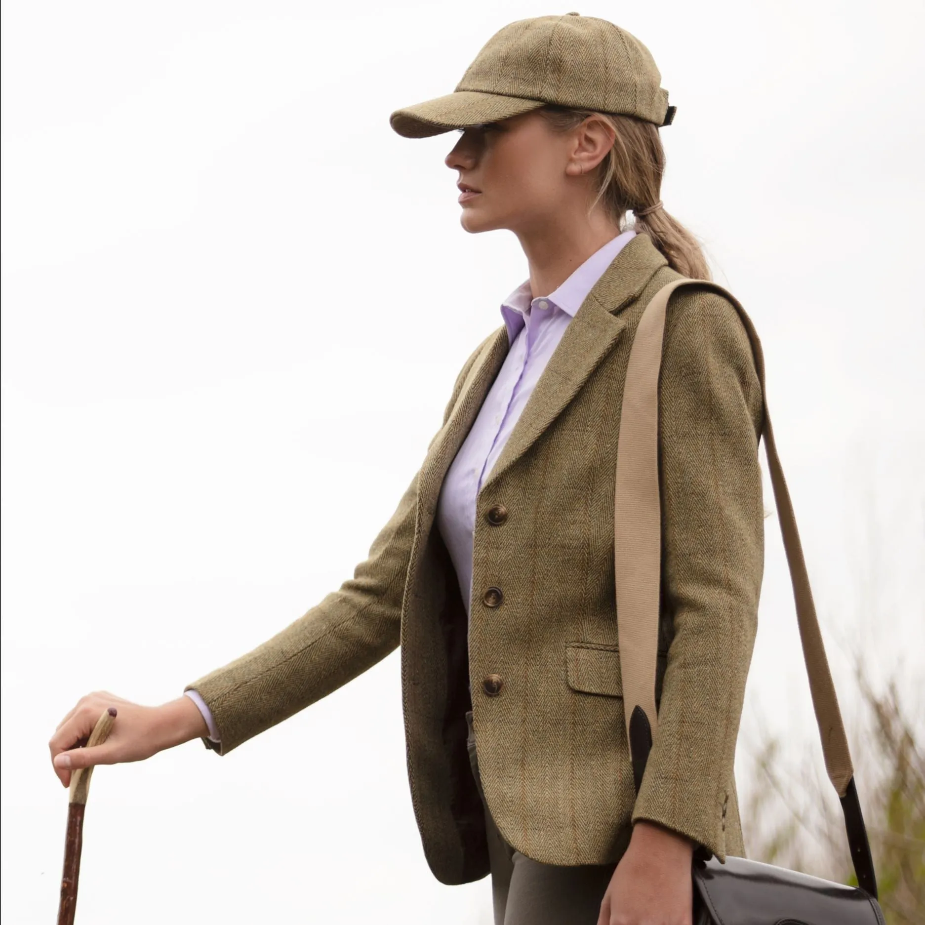 Mayland ladies hacking jacket, tweed, lys salvie