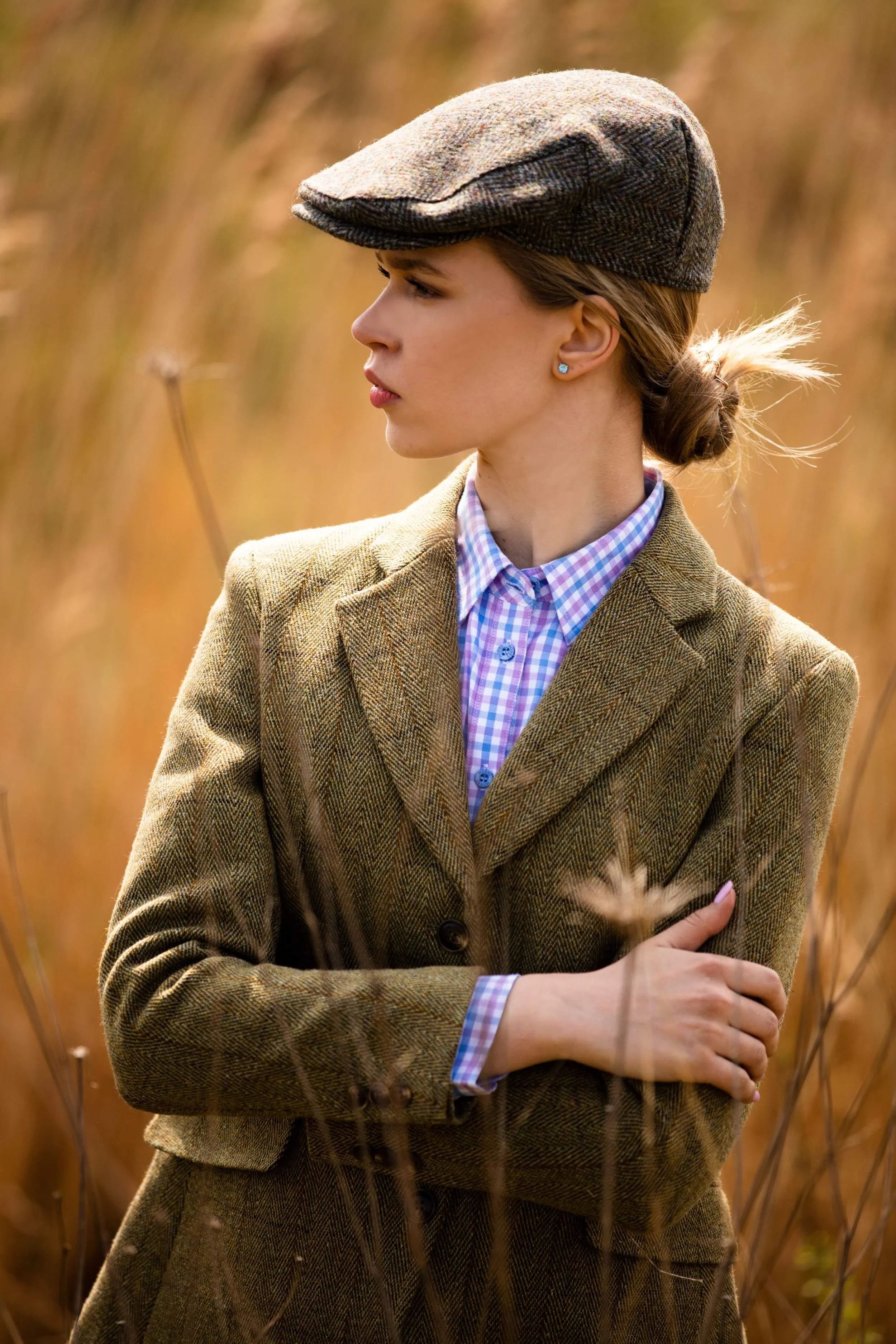 Mayland ladies hacking jacket, tweed, lys salvie