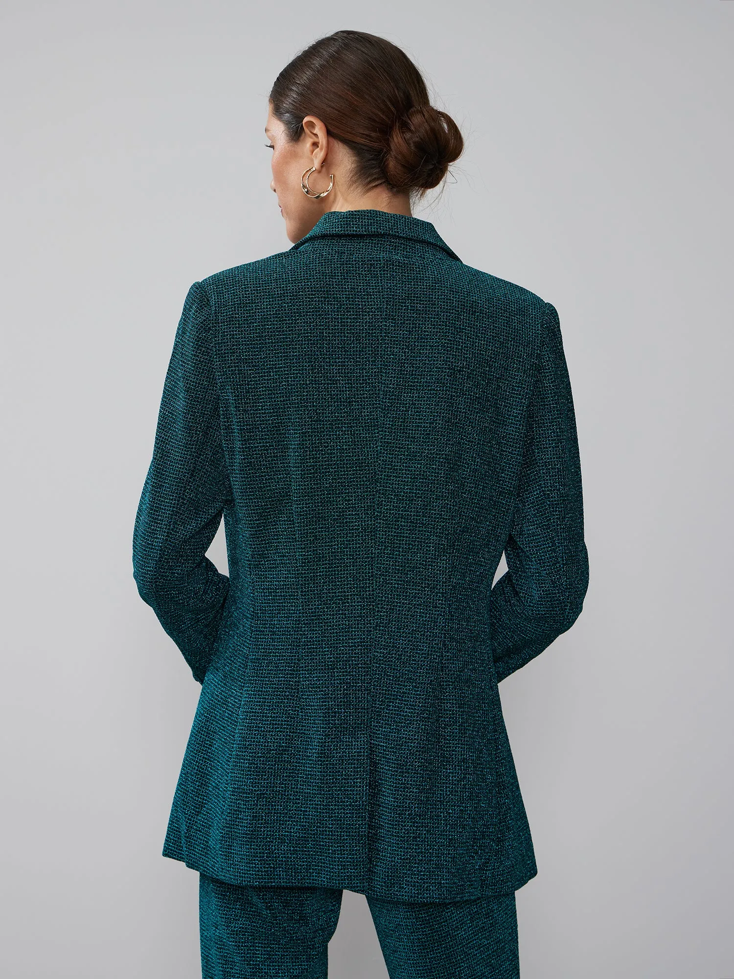 Metallic Single Breasted Blazer