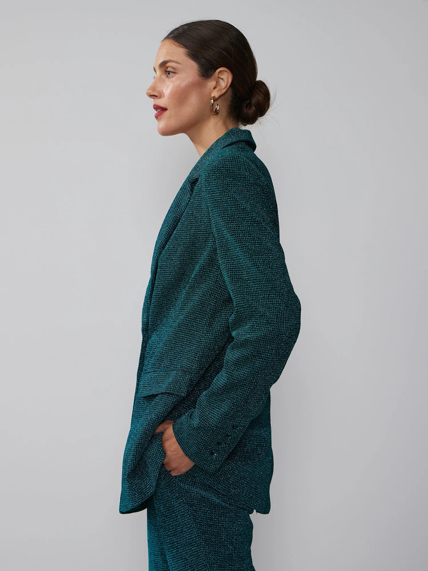 Metallic Single Breasted Blazer