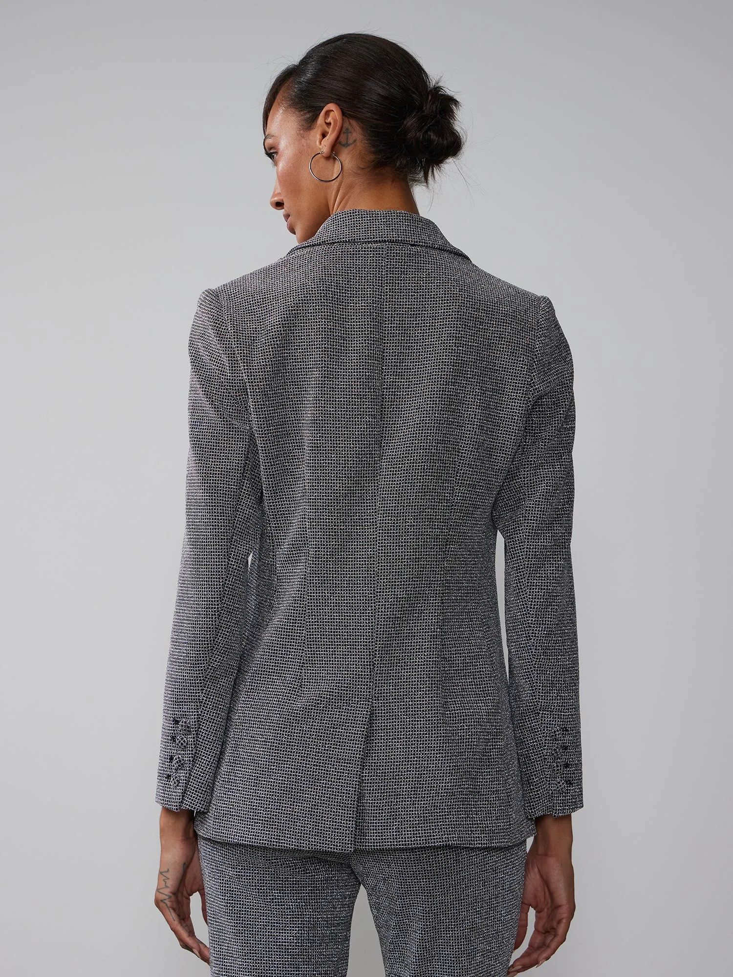 Metallic Single Breasted Blazer