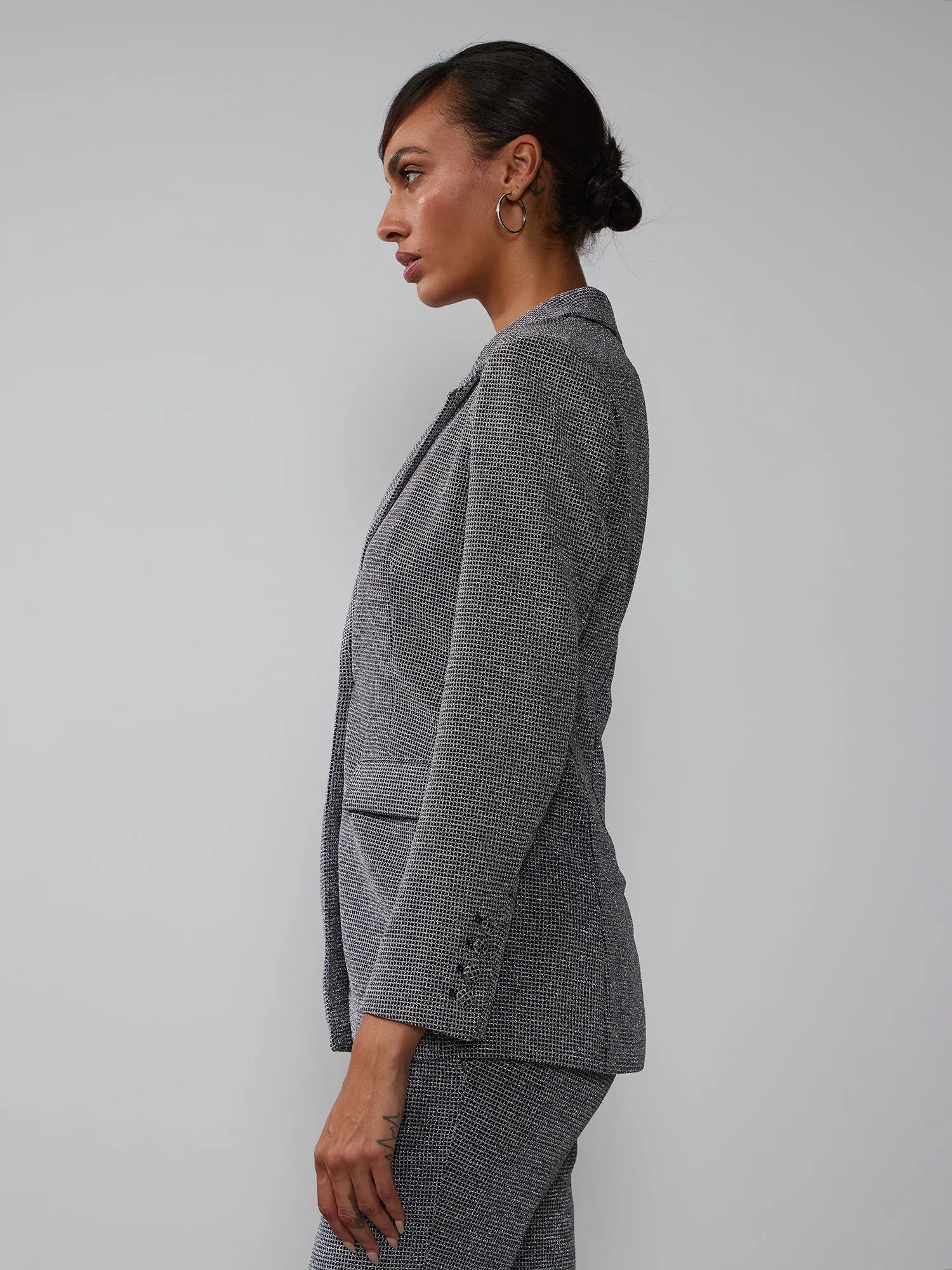 Metallic Single Breasted Blazer