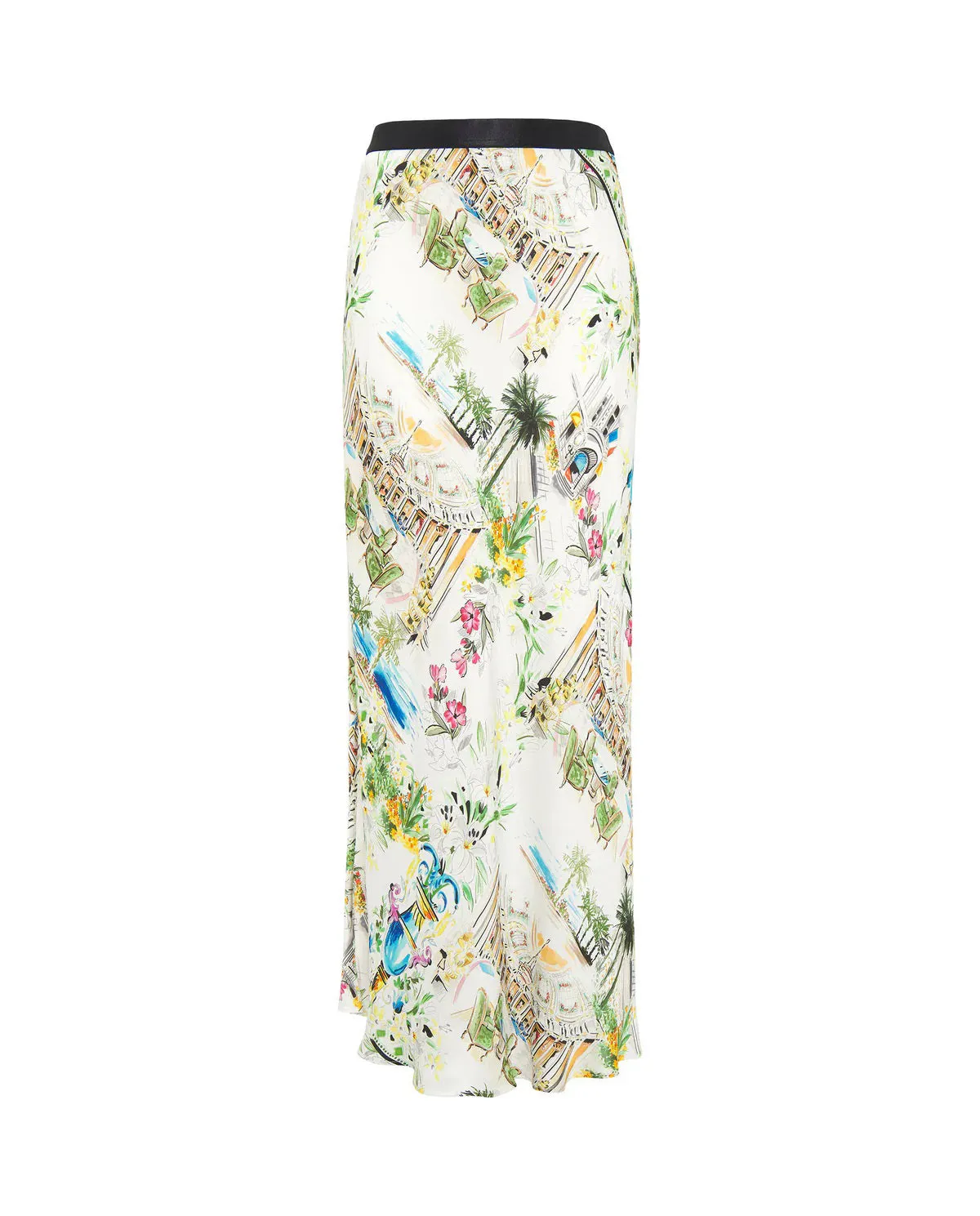 MIRTO 1956 - FIGURATIVE PRINT MIDI SKIRT