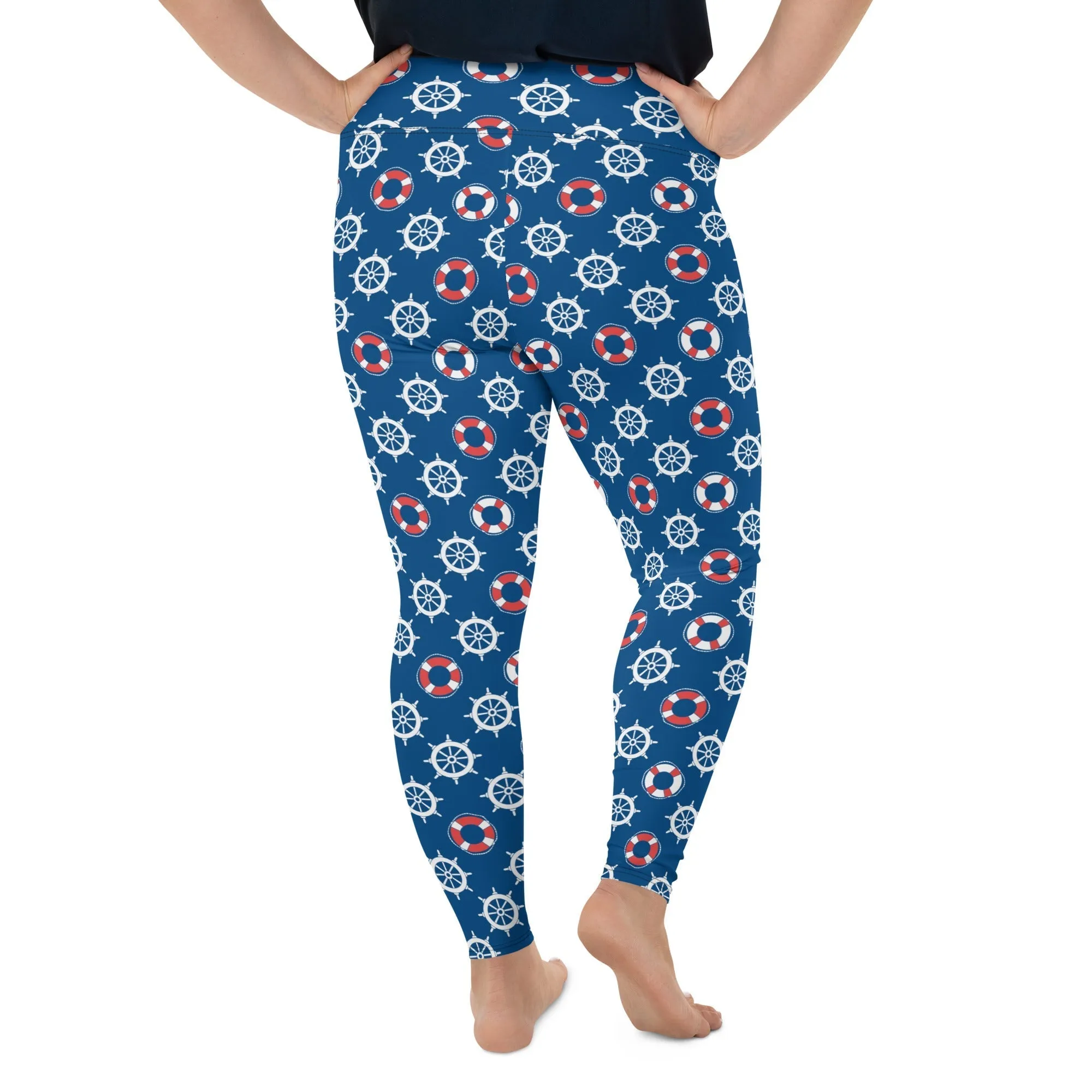 Nautical Plus Size Leggings