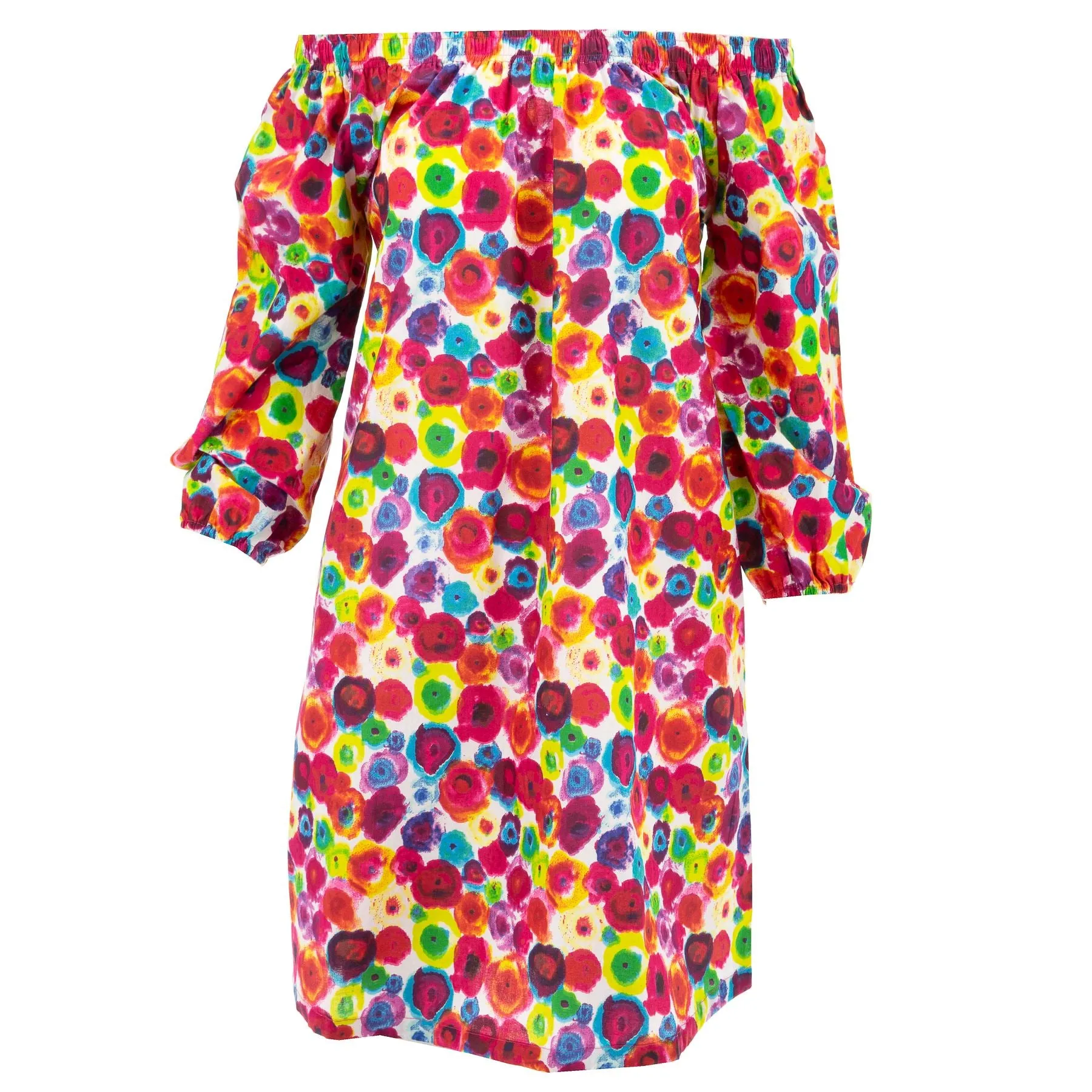 Off The Shoulder Dress - Burst Flower