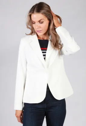 Off White Button Blazer