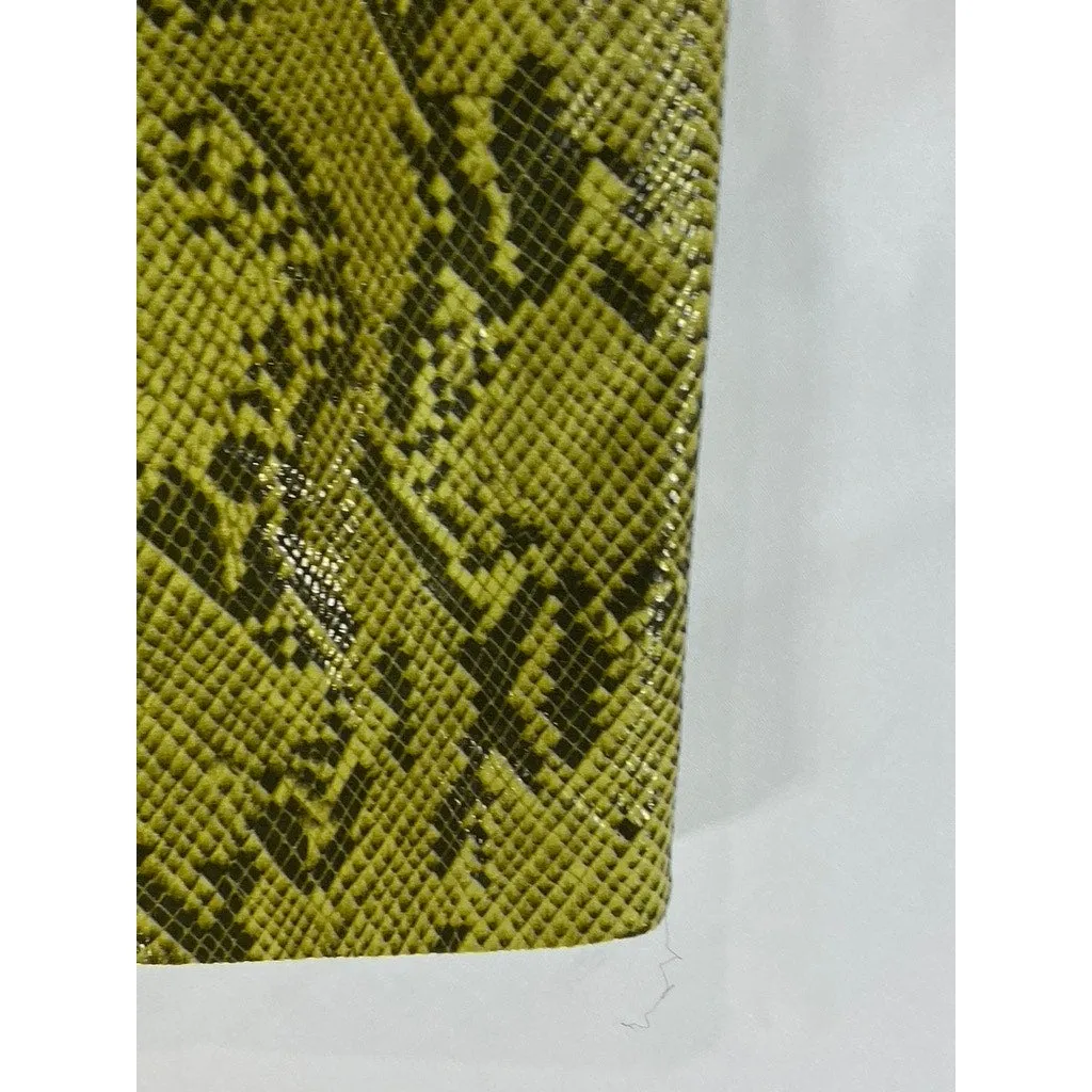OLGA MARTINEZ BARCELONA Women's Yellow Snake Print Straight Skirt SZ M