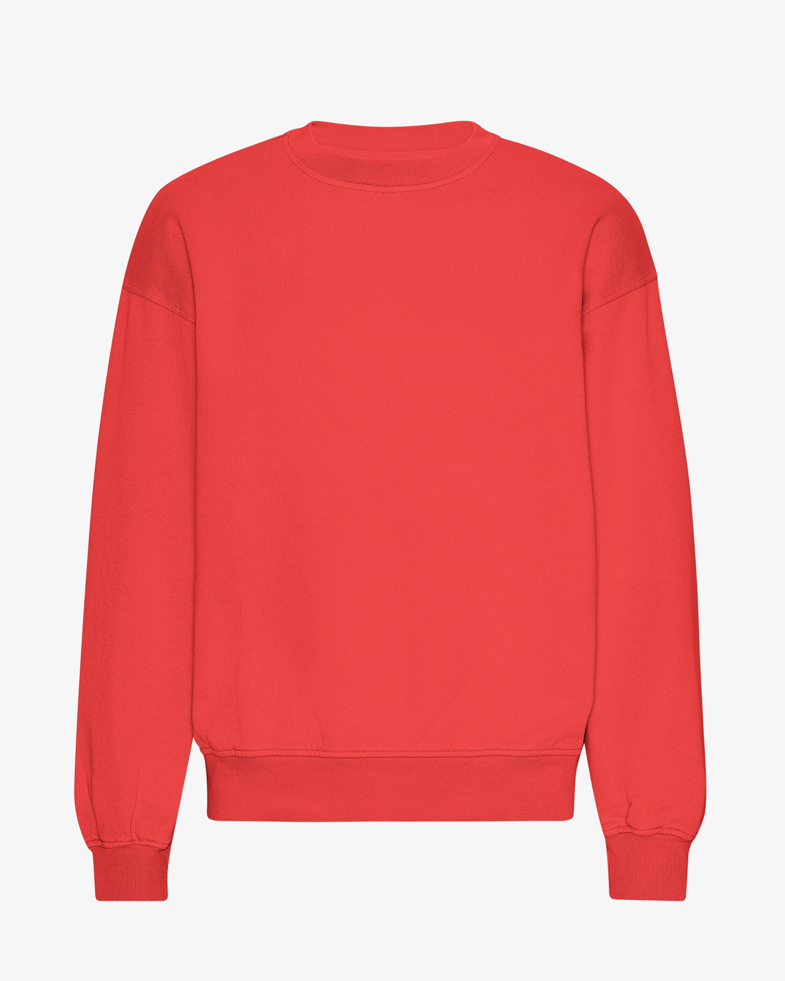 Organic Oversized Crew - Red Tangerine