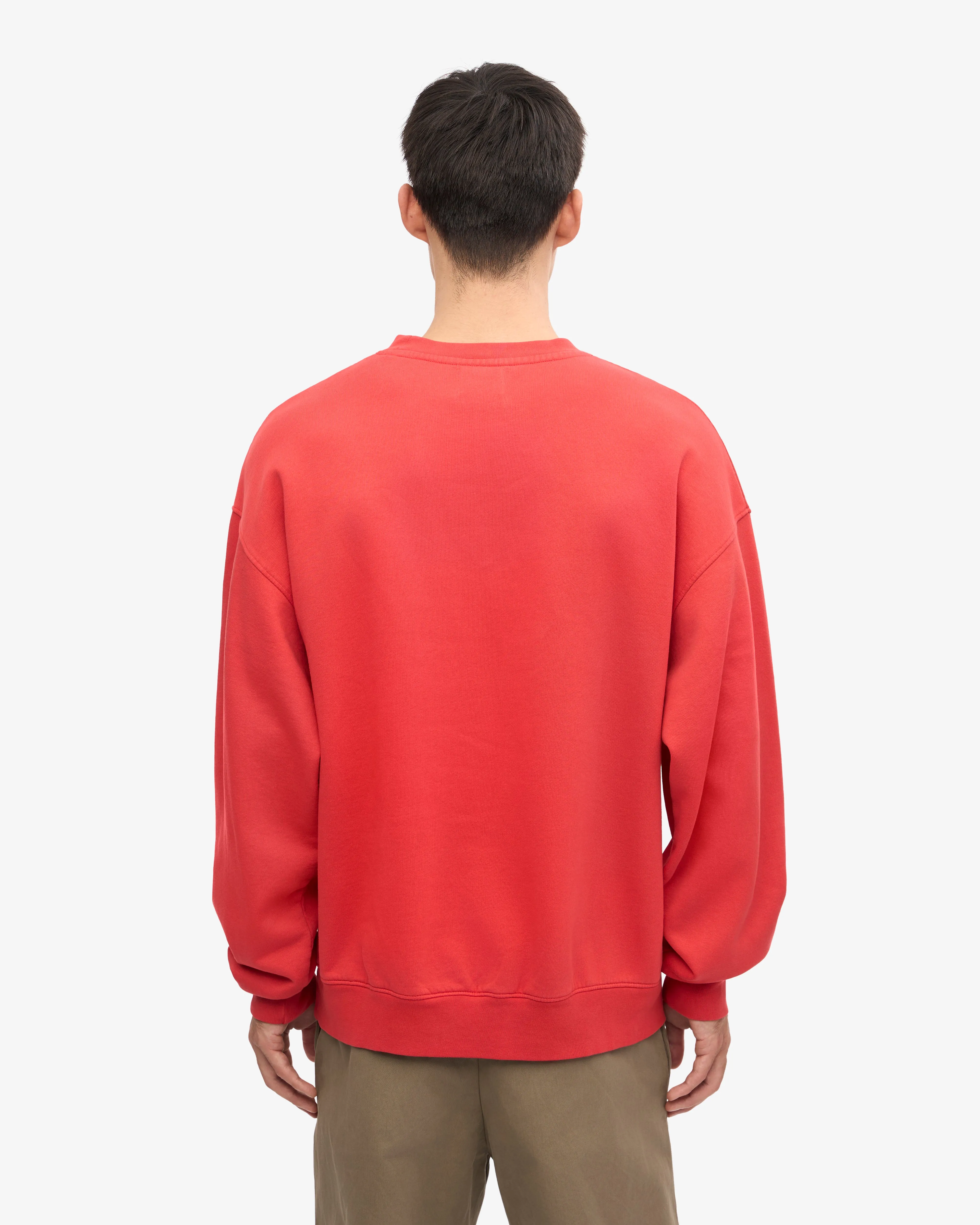 Organic Oversized Crew - Red Tangerine