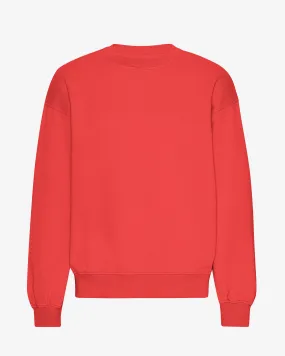 Organic Oversized Crew - Red Tangerine