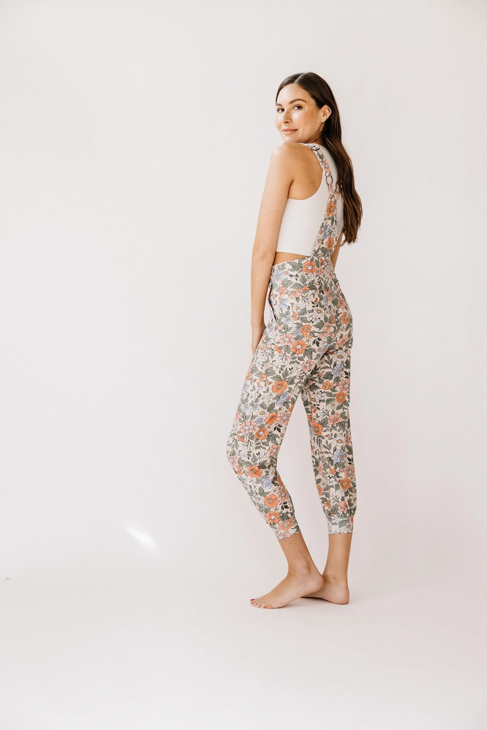 Overall Jumpsuit in Sweet Floral