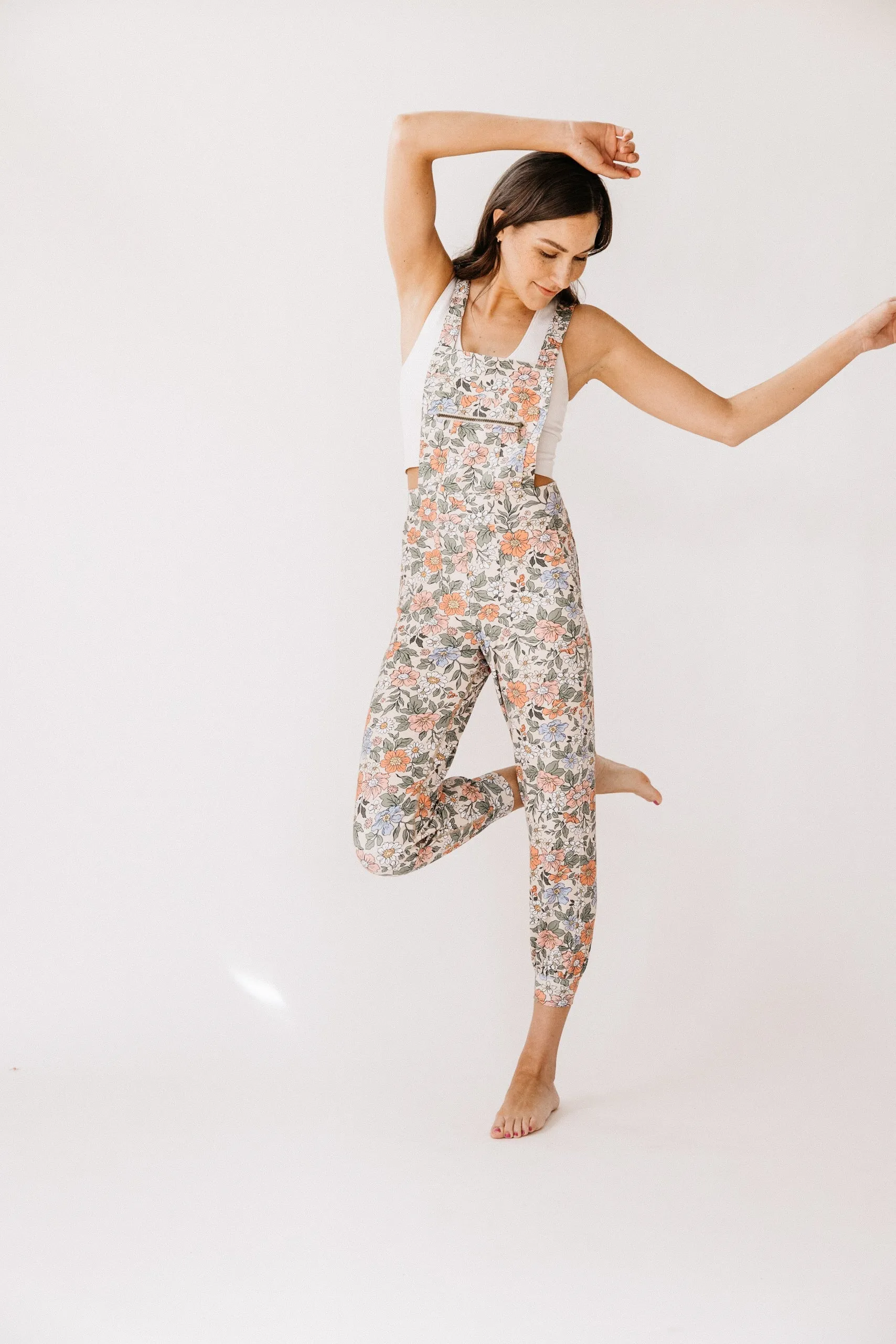 Overall Jumpsuit in Sweet Floral