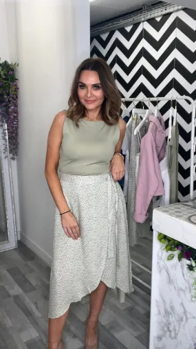 PC TALA WRAP SKIRT - SAGE GREEN