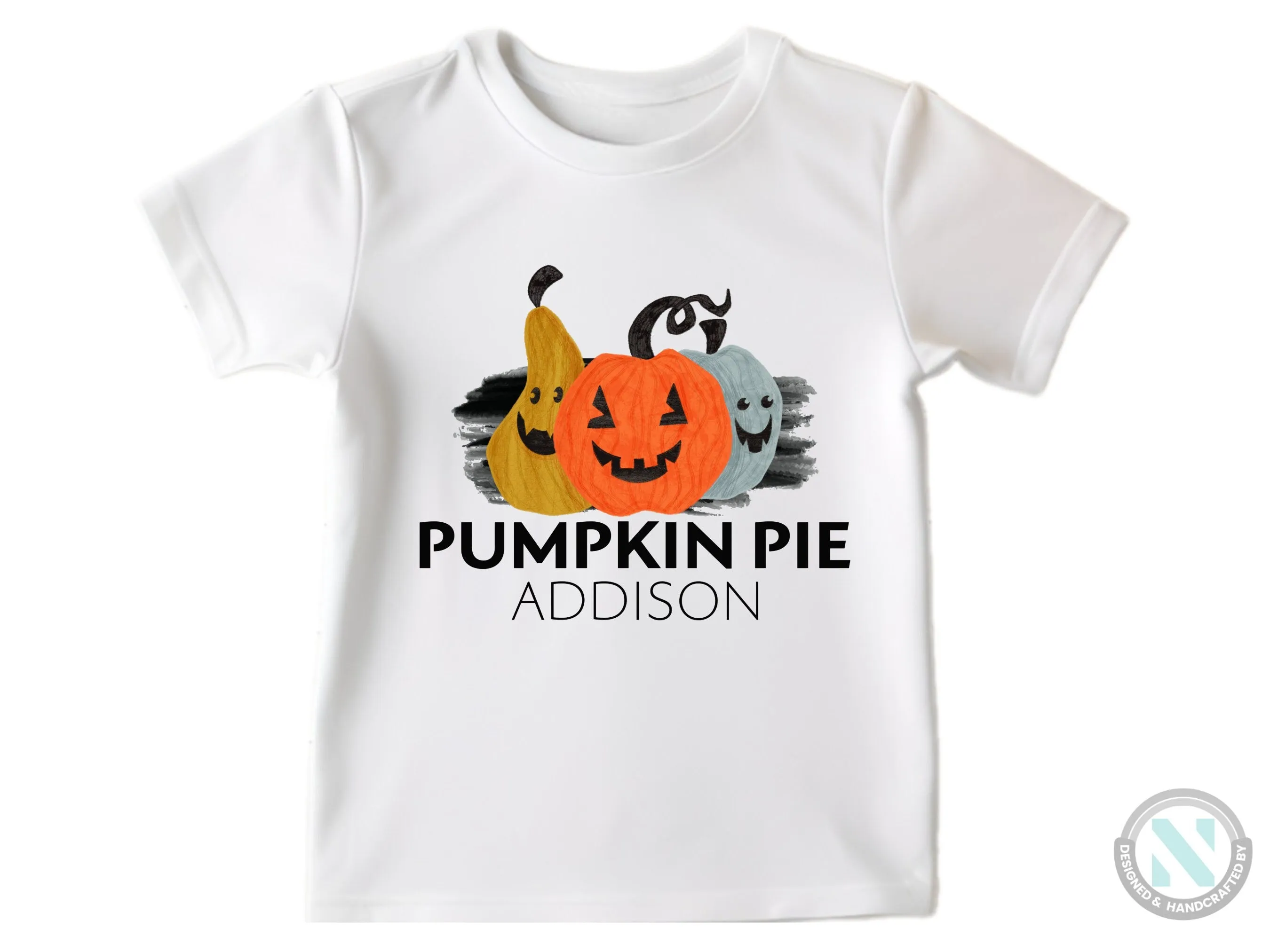 Personalize Halloween Baby Bodysuit Gift for Boys with “Pumpkin Pie”