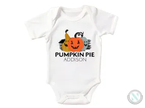 Personalize Halloween Baby Bodysuit Gift for Boys with “Pumpkin Pie”