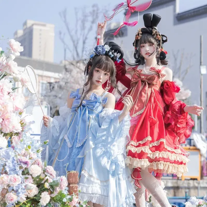 Phoenix under the Moon ~ Retro Style Lolita JSK Dress with Detachable Sleeves by OCELOT