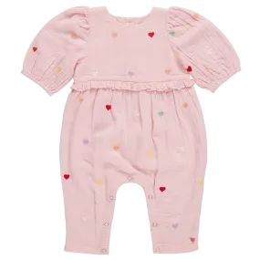 Pink Chicken Baby Brooke Jumper in Candy Heart Embroidery