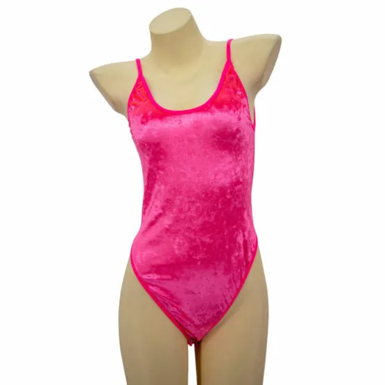 Pink Velvet Bodysuit