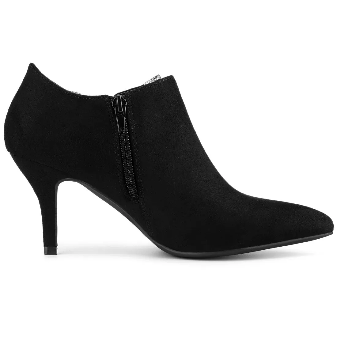 Pointed Toe Bow Decor Stiletto Heel Ankle Boots
