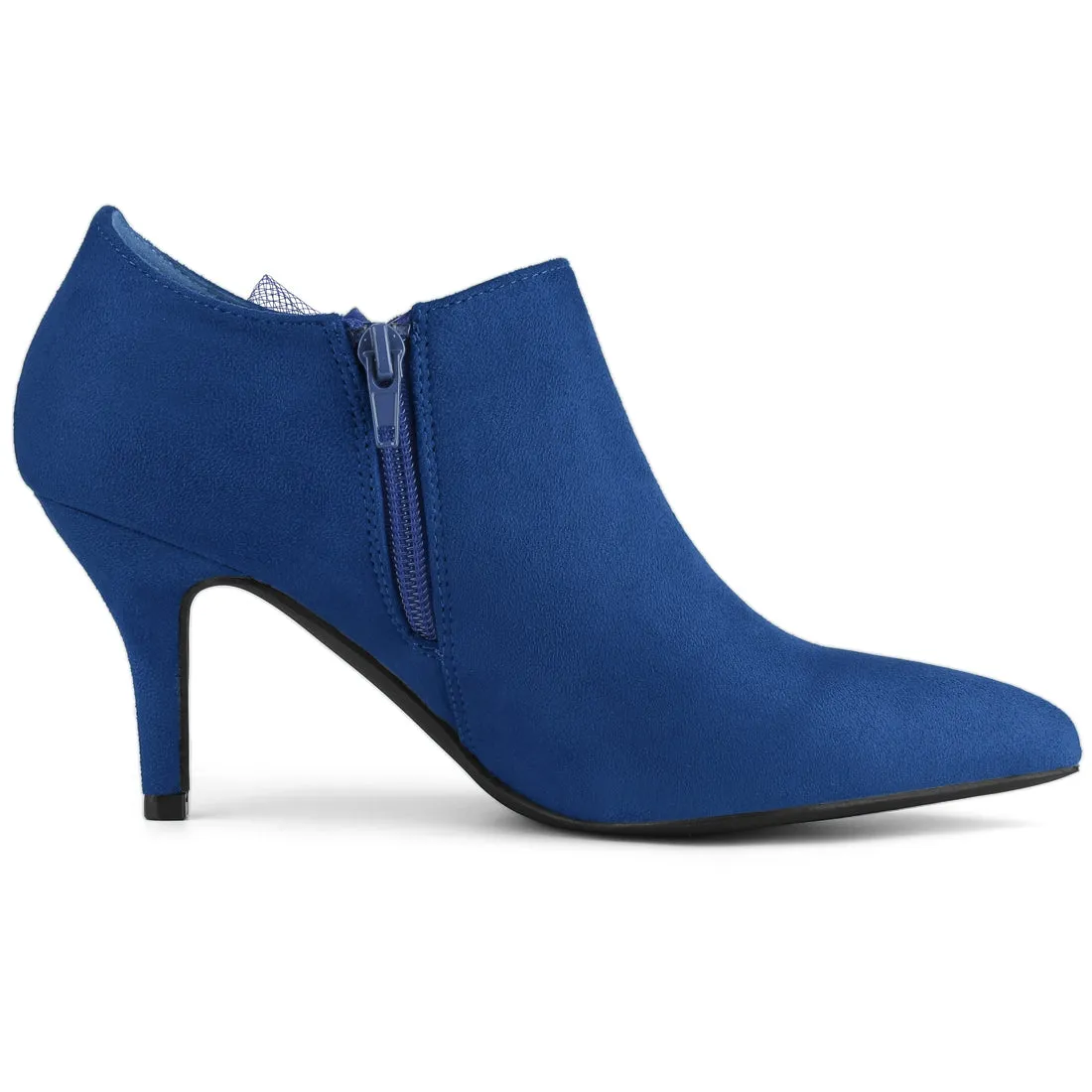Pointed Toe Bow Decor Stiletto Heel Ankle Boots