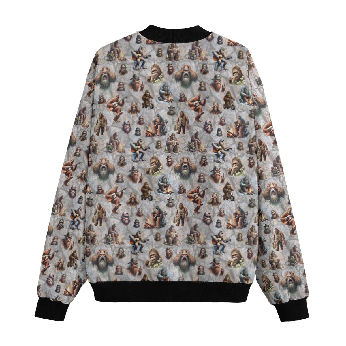 Polyester Fleece Bomber Jacket / Zipper Closure