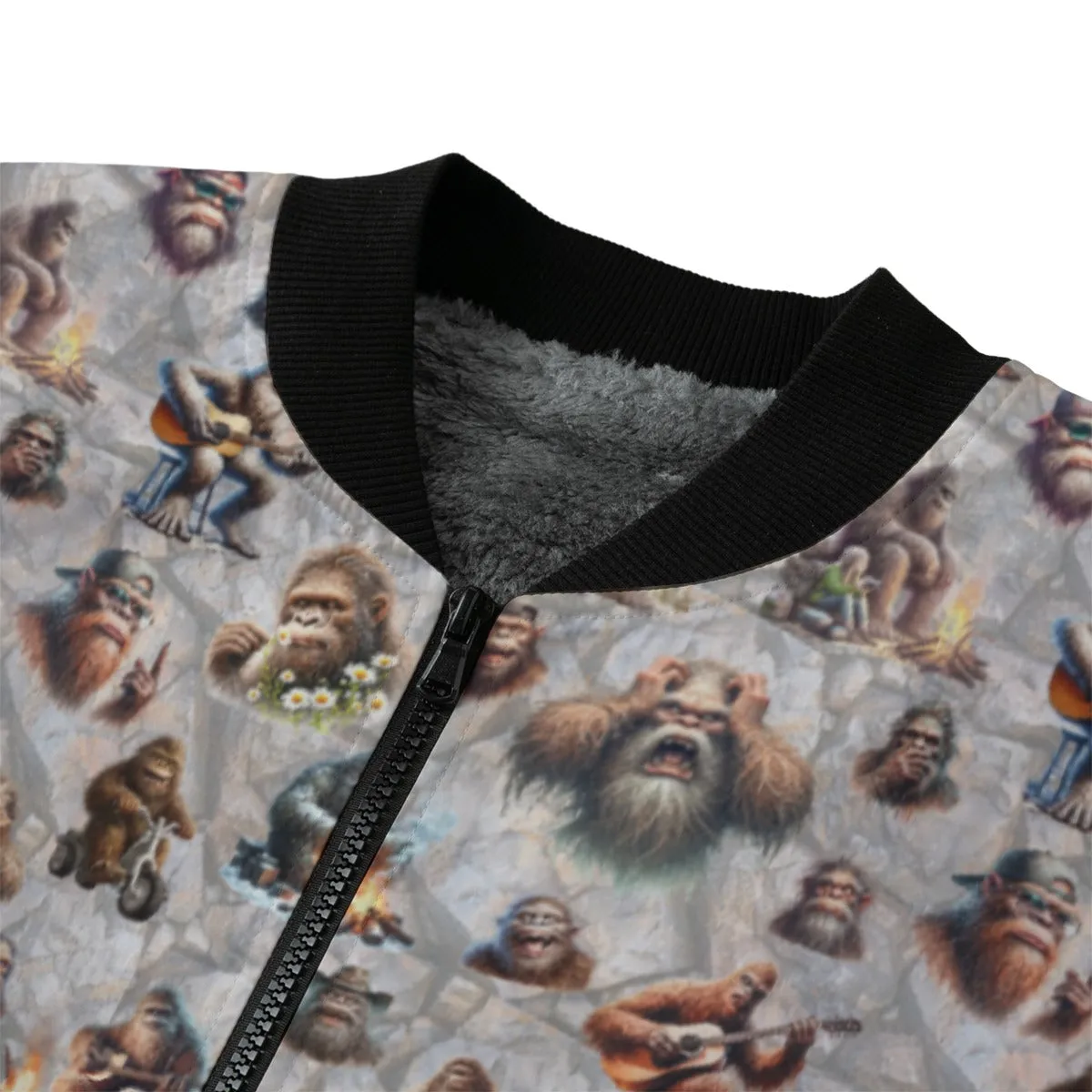 Polyester Fleece Bomber Jacket / Zipper Closure