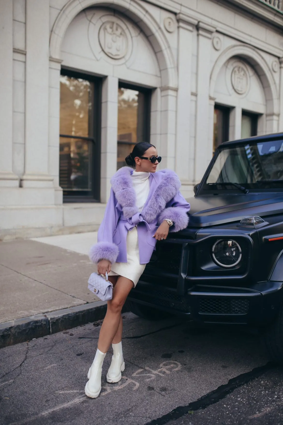 PRE ORDER(Delivery in 2-3 weeks)MI LOVES SIGNATURE Luxurious Anna cashmere Adult coat with Fox fur trim and cuffs.
