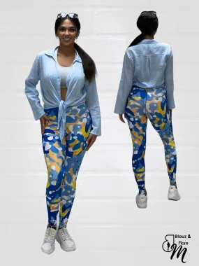 Printed Digital Print Stretchable Leggings - P2037