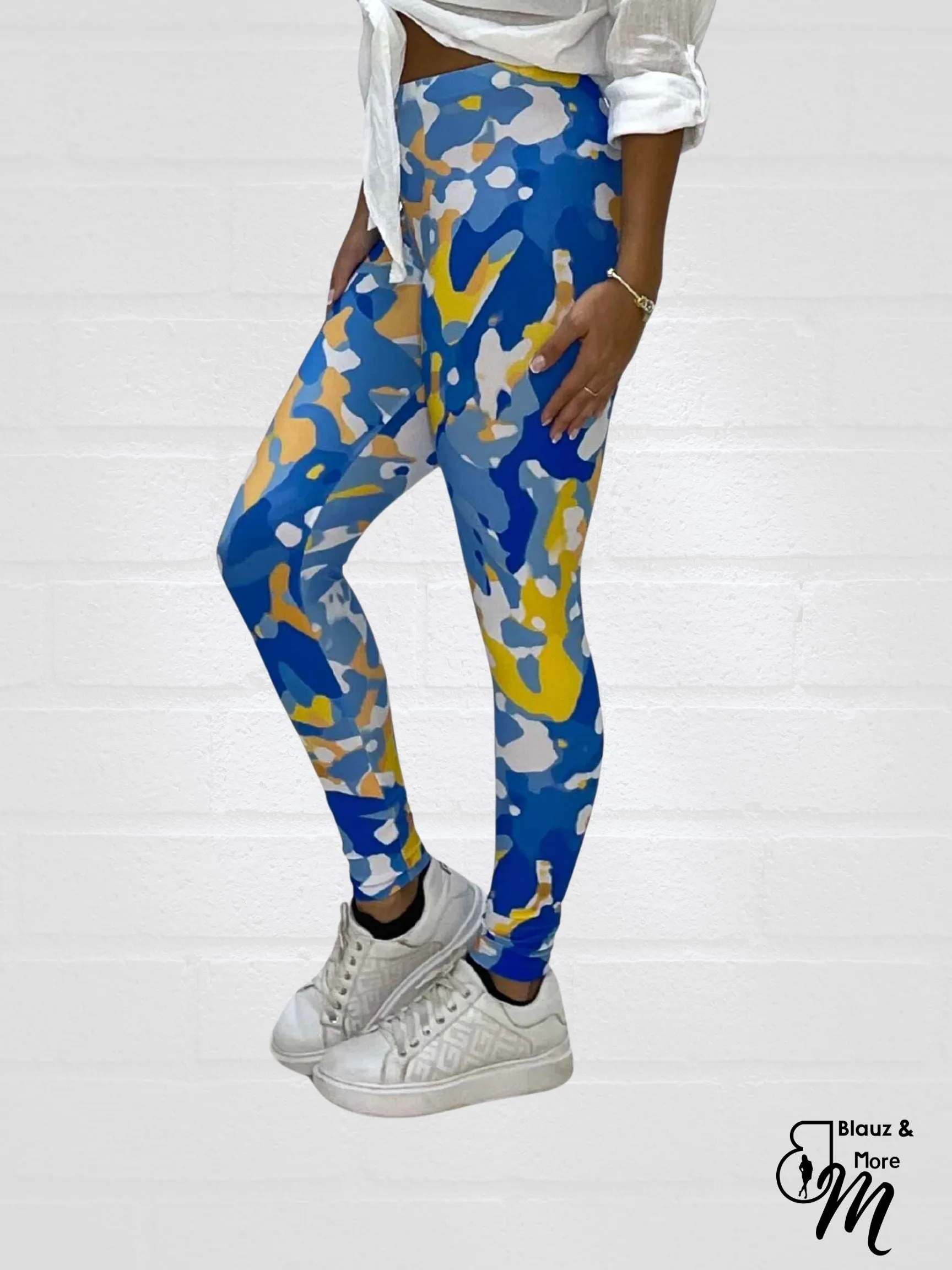 Printed Digital Print Stretchable Leggings - P2037
