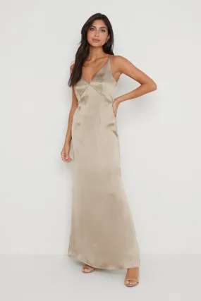Priya Slip Maxi Dress - Taupe