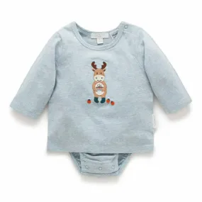 Purebaby Tee Shirt Bodysuit - Fennel Melange