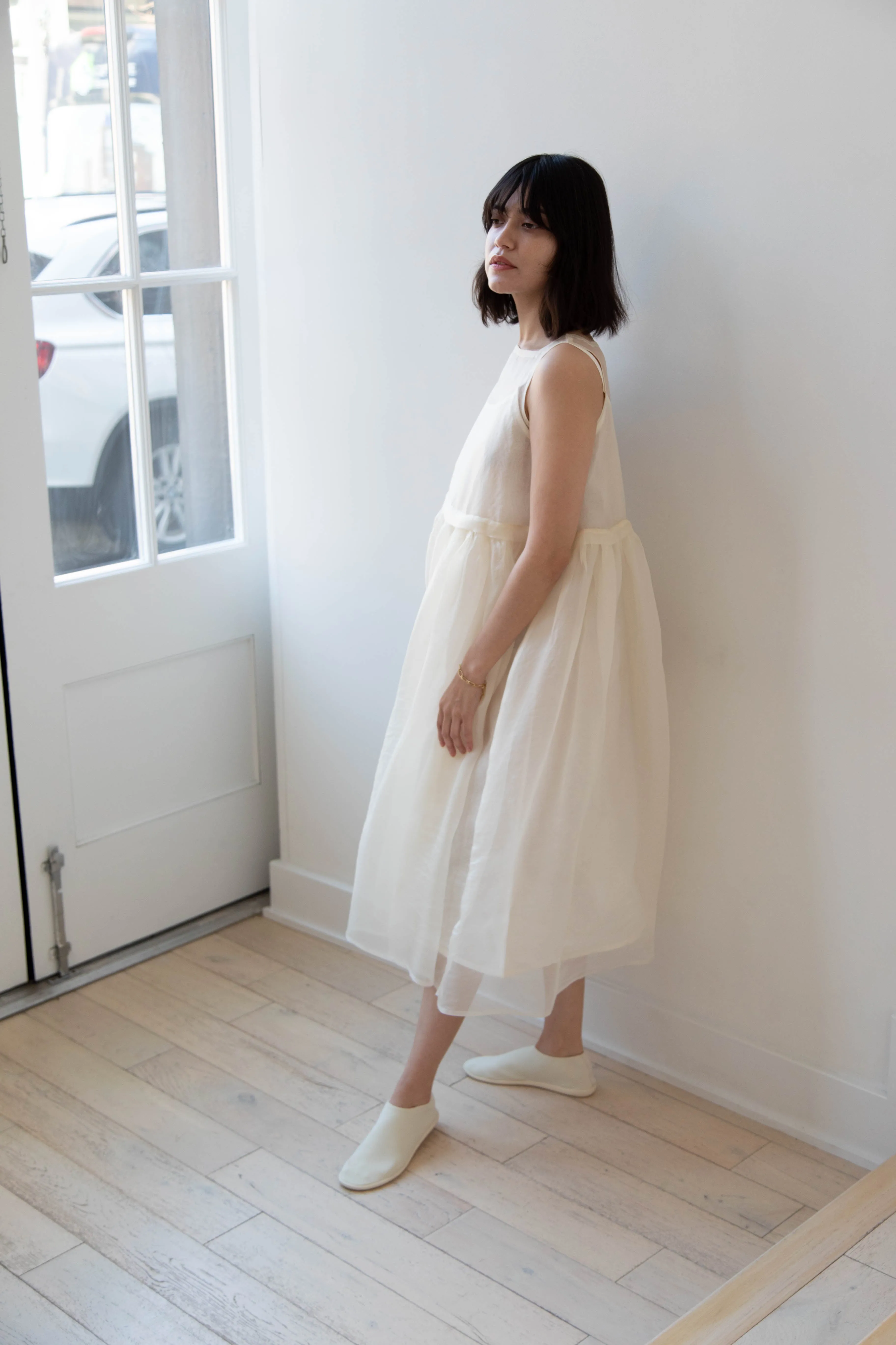 RB by Runaway Bicycle | Silk Organza Anna Dress in Cream