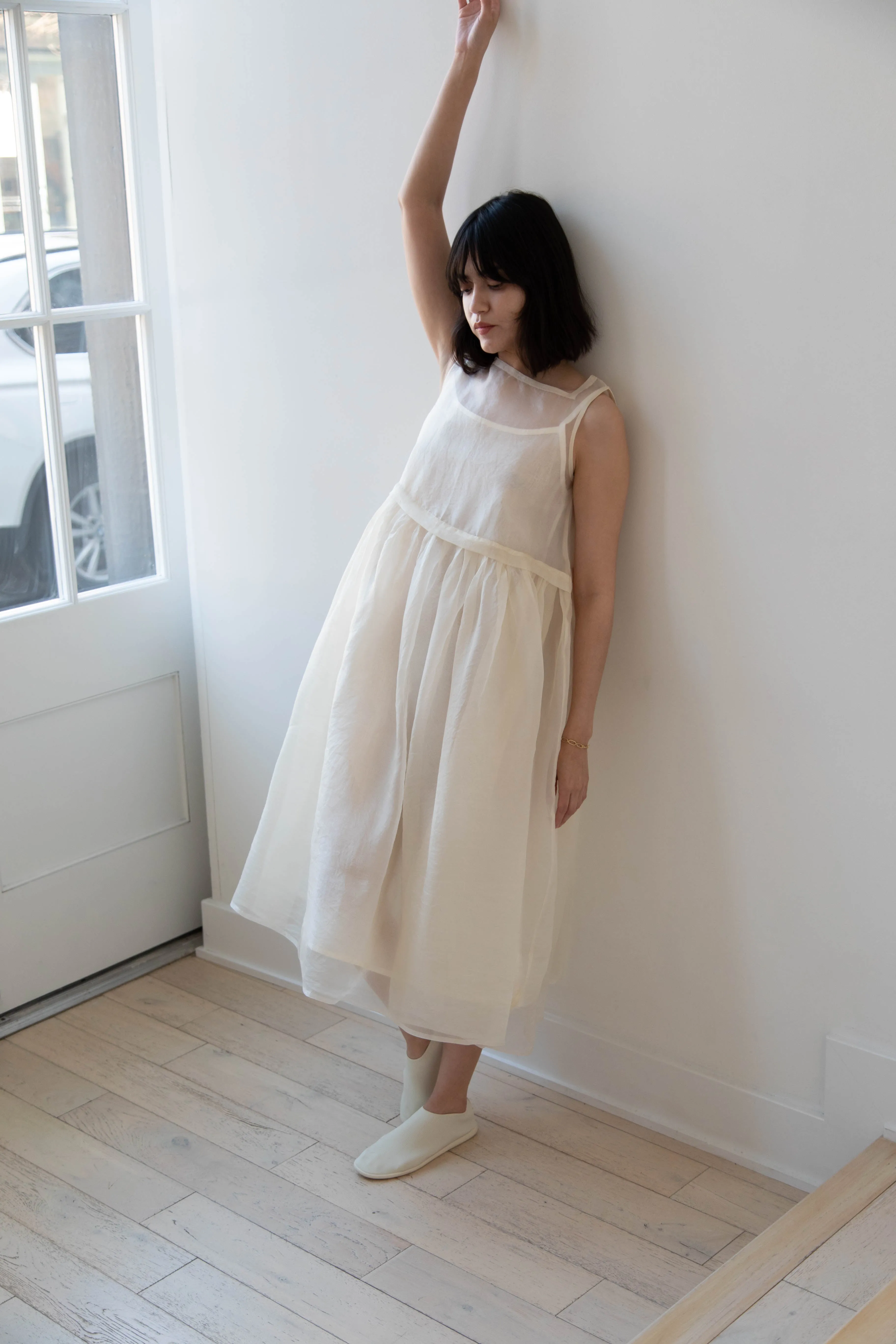 RB by Runaway Bicycle | Silk Organza Anna Dress in Cream