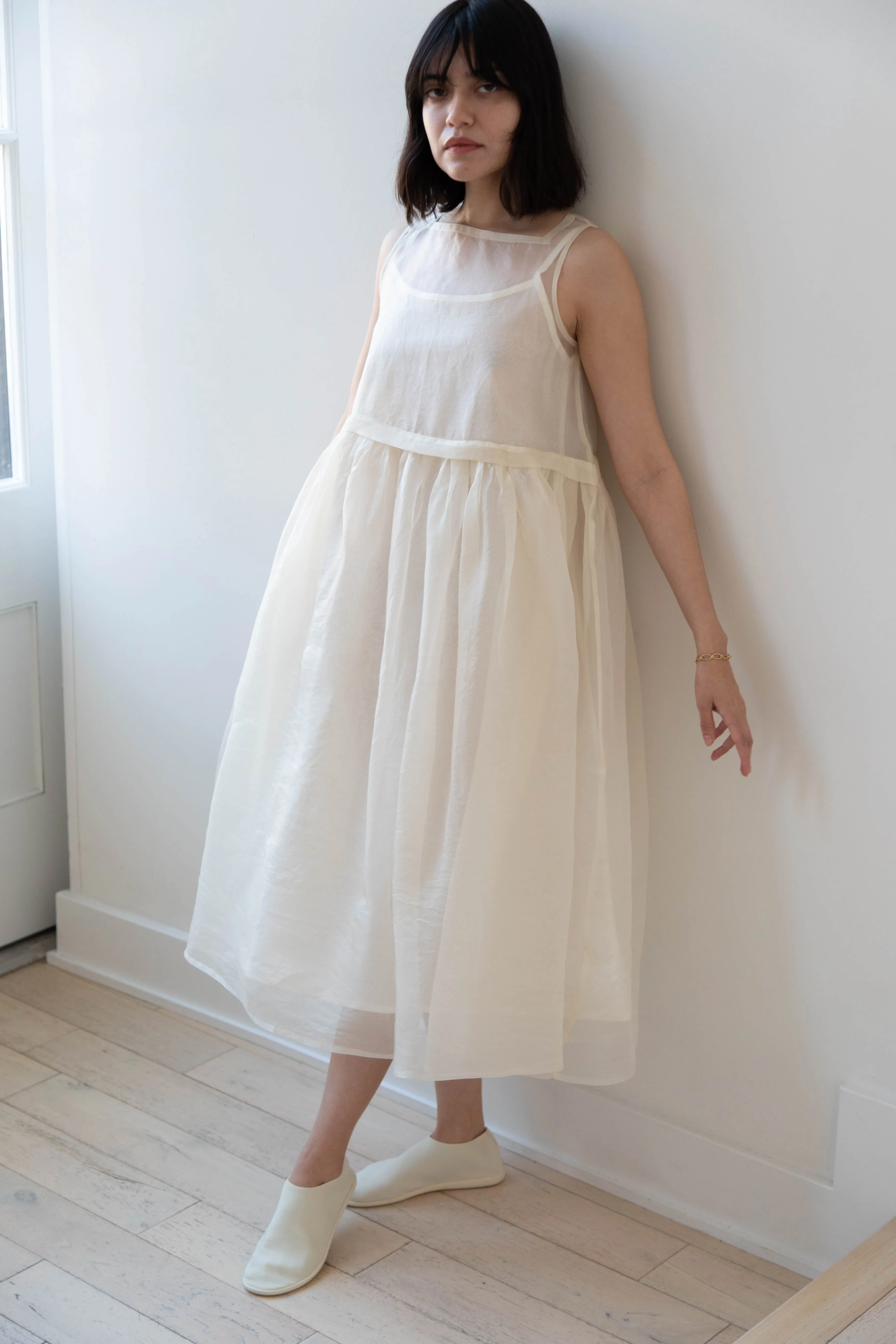 RB by Runaway Bicycle | Silk Organza Anna Dress in Cream