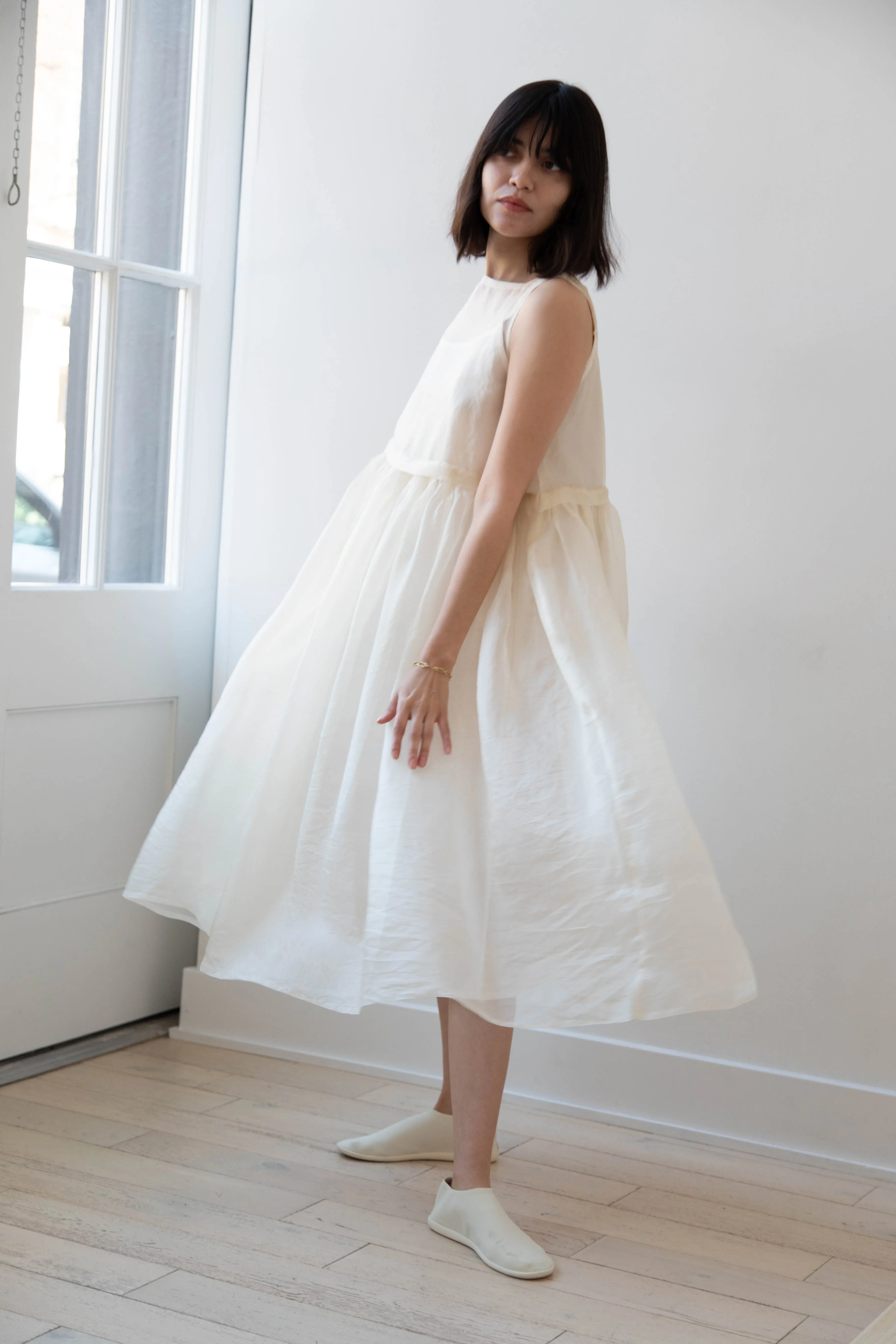 RB by Runaway Bicycle | Silk Organza Anna Dress in Cream