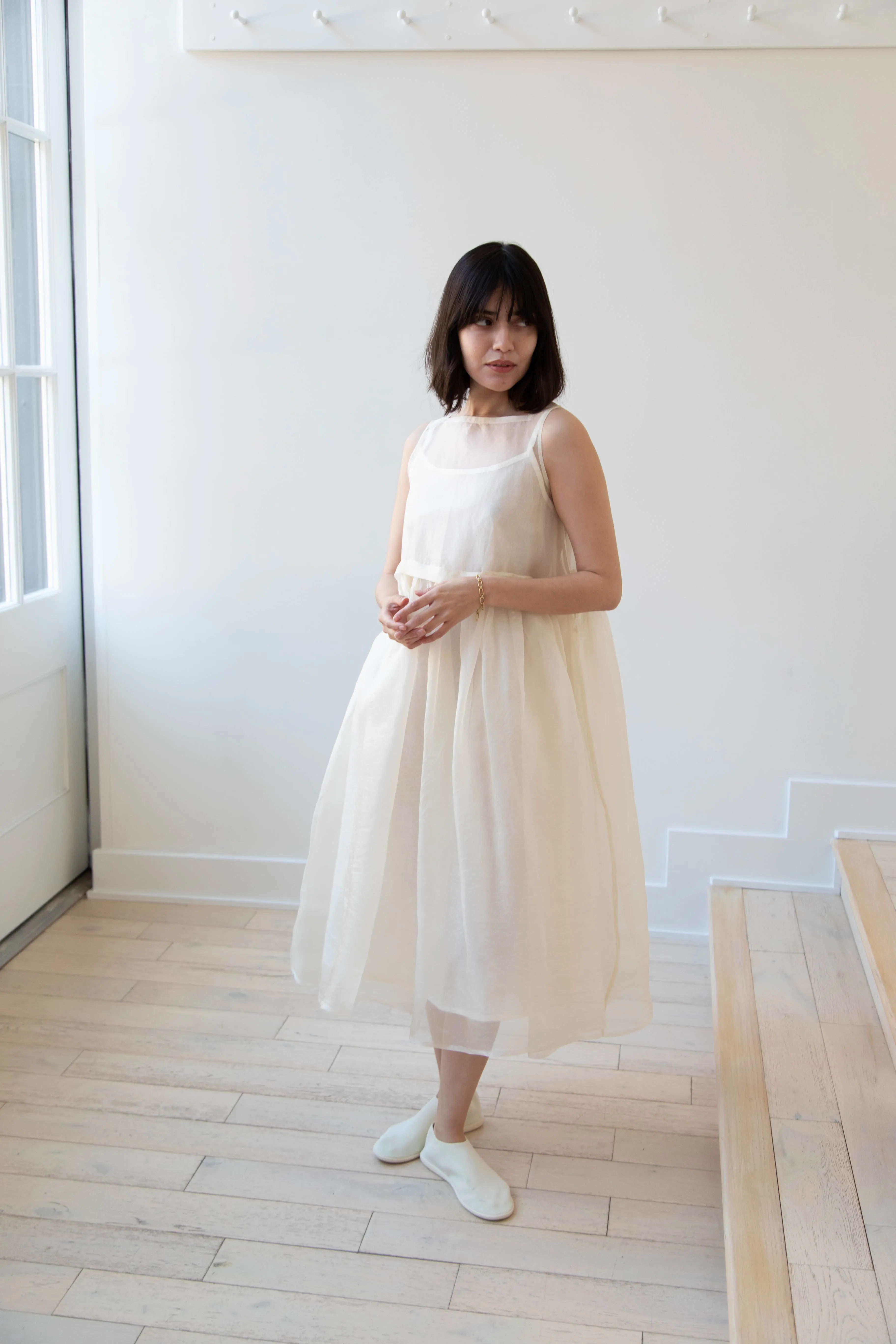 RB by Runaway Bicycle | Silk Organza Anna Dress in Cream