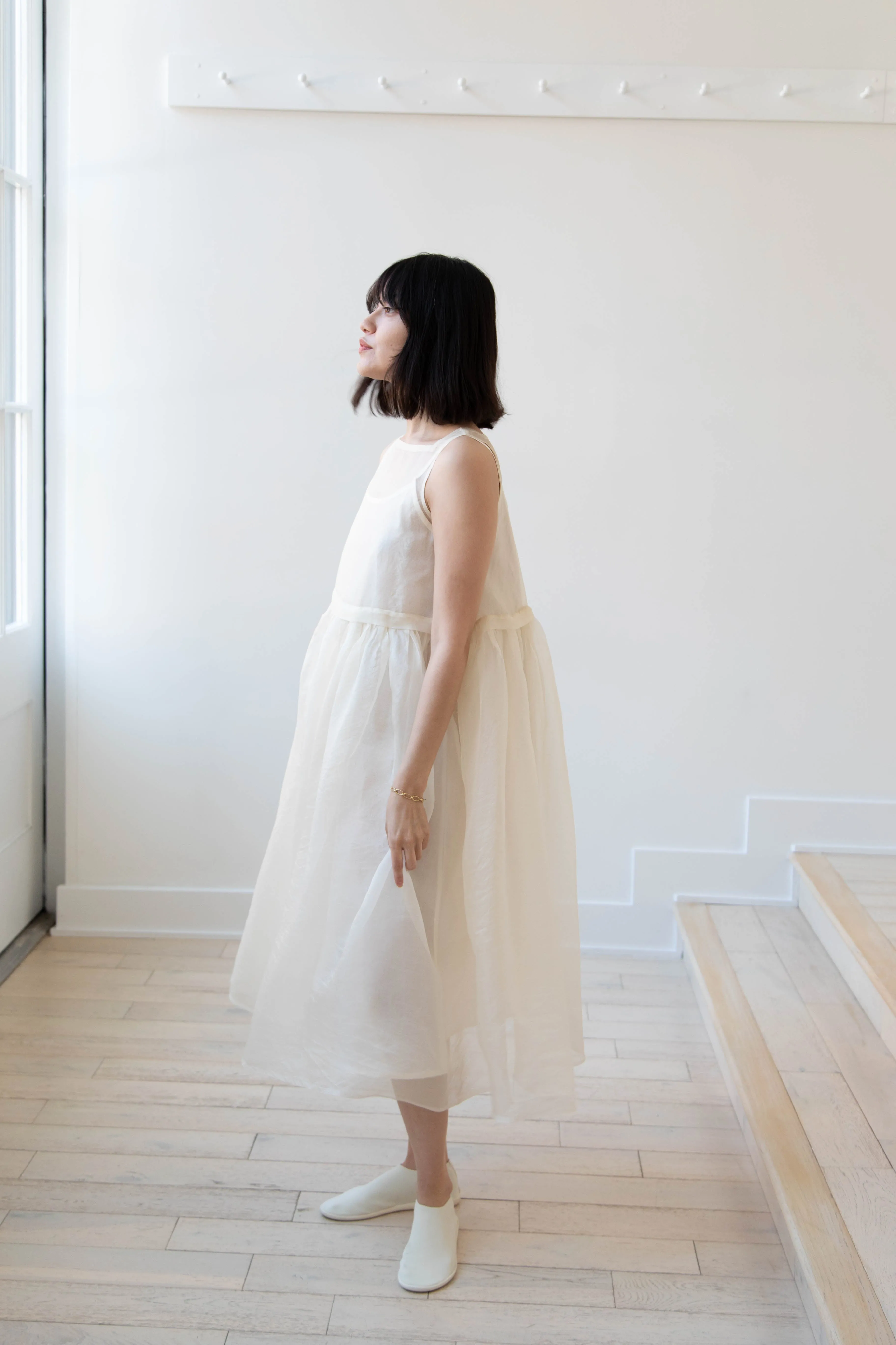 RB by Runaway Bicycle | Silk Organza Anna Dress in Cream