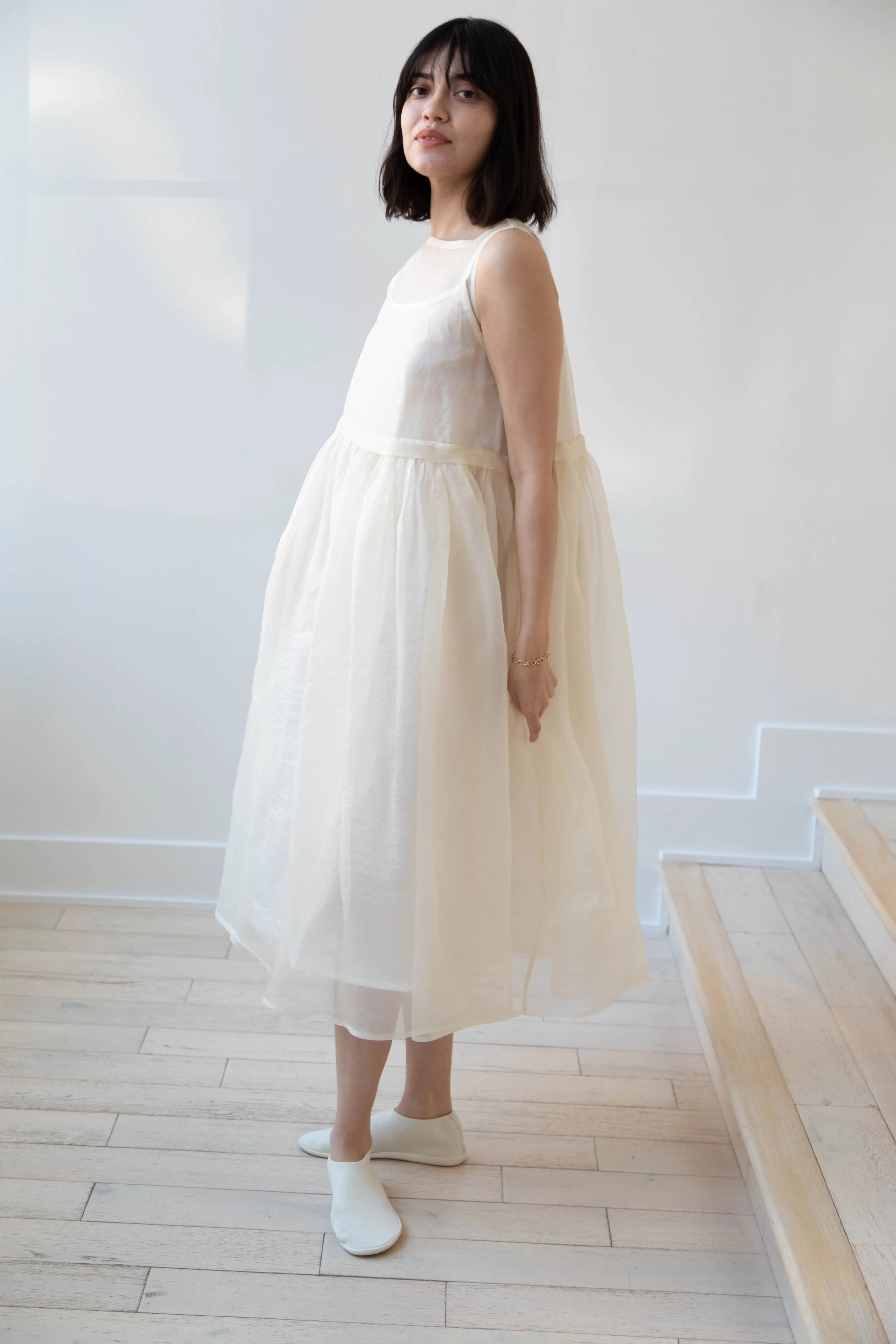 RB by Runaway Bicycle | Silk Organza Anna Dress in Cream