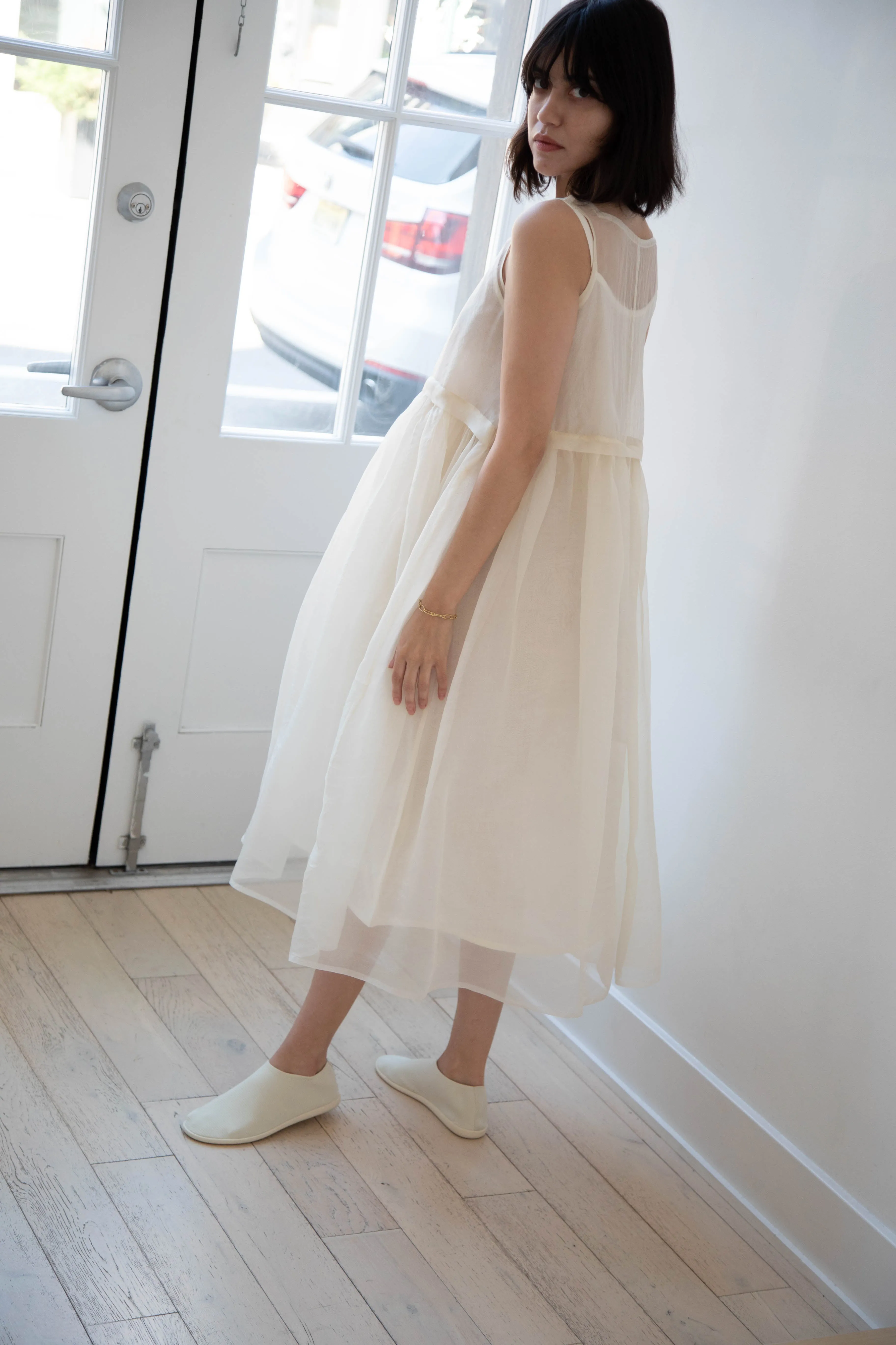 RB by Runaway Bicycle | Silk Organza Anna Dress in Cream