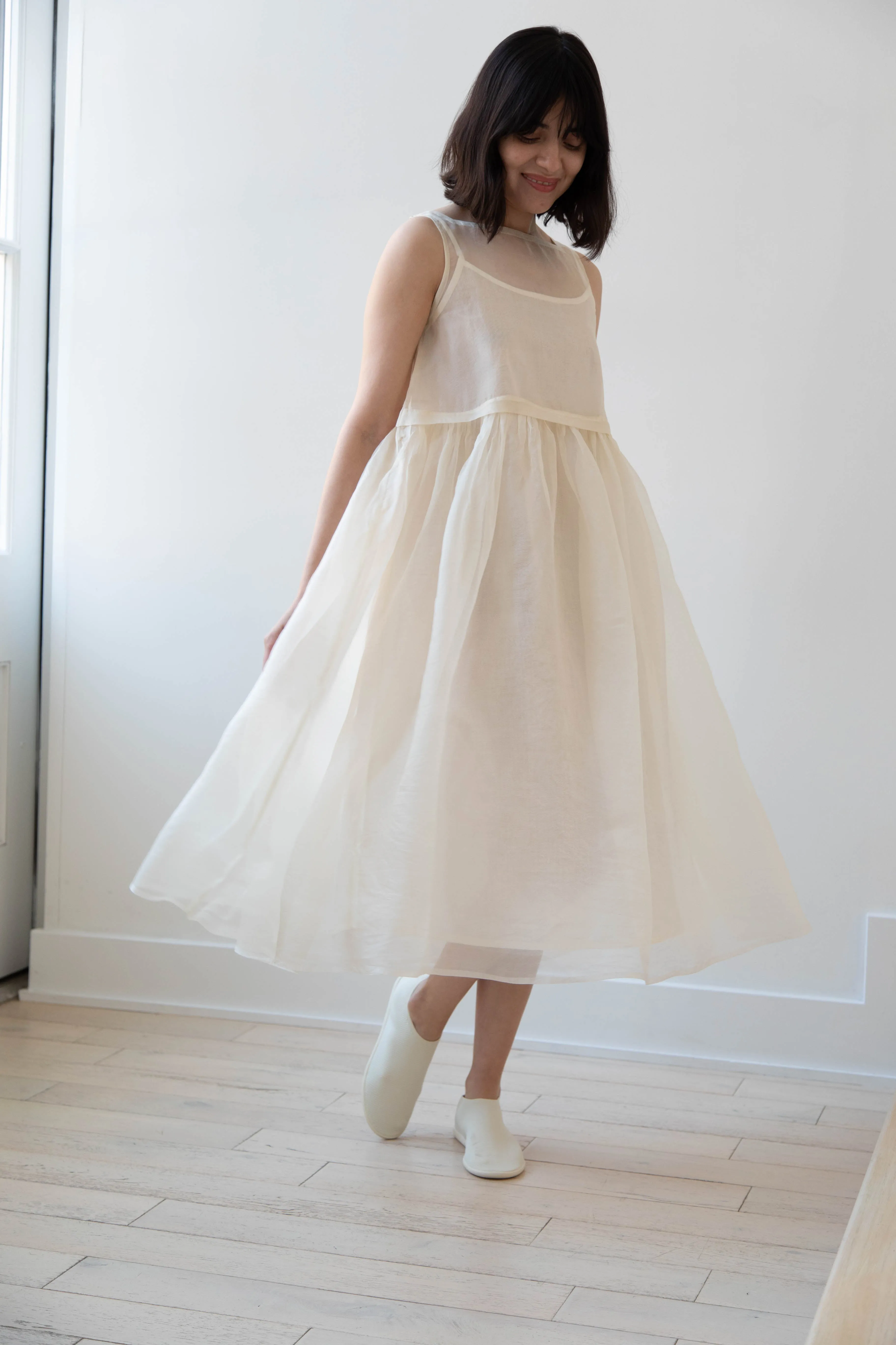 RB by Runaway Bicycle | Silk Organza Anna Dress in Cream