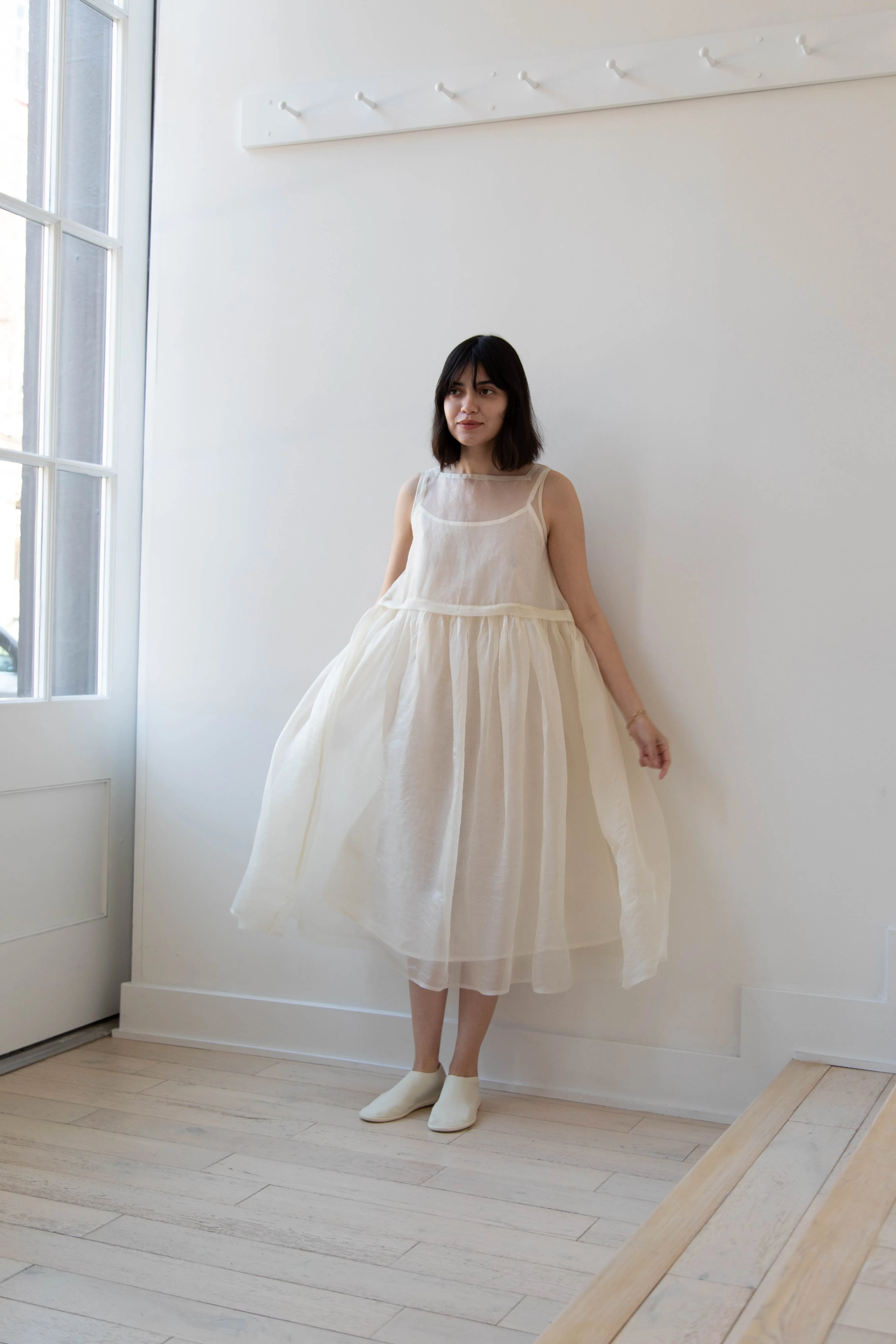 RB by Runaway Bicycle | Silk Organza Anna Dress in Cream