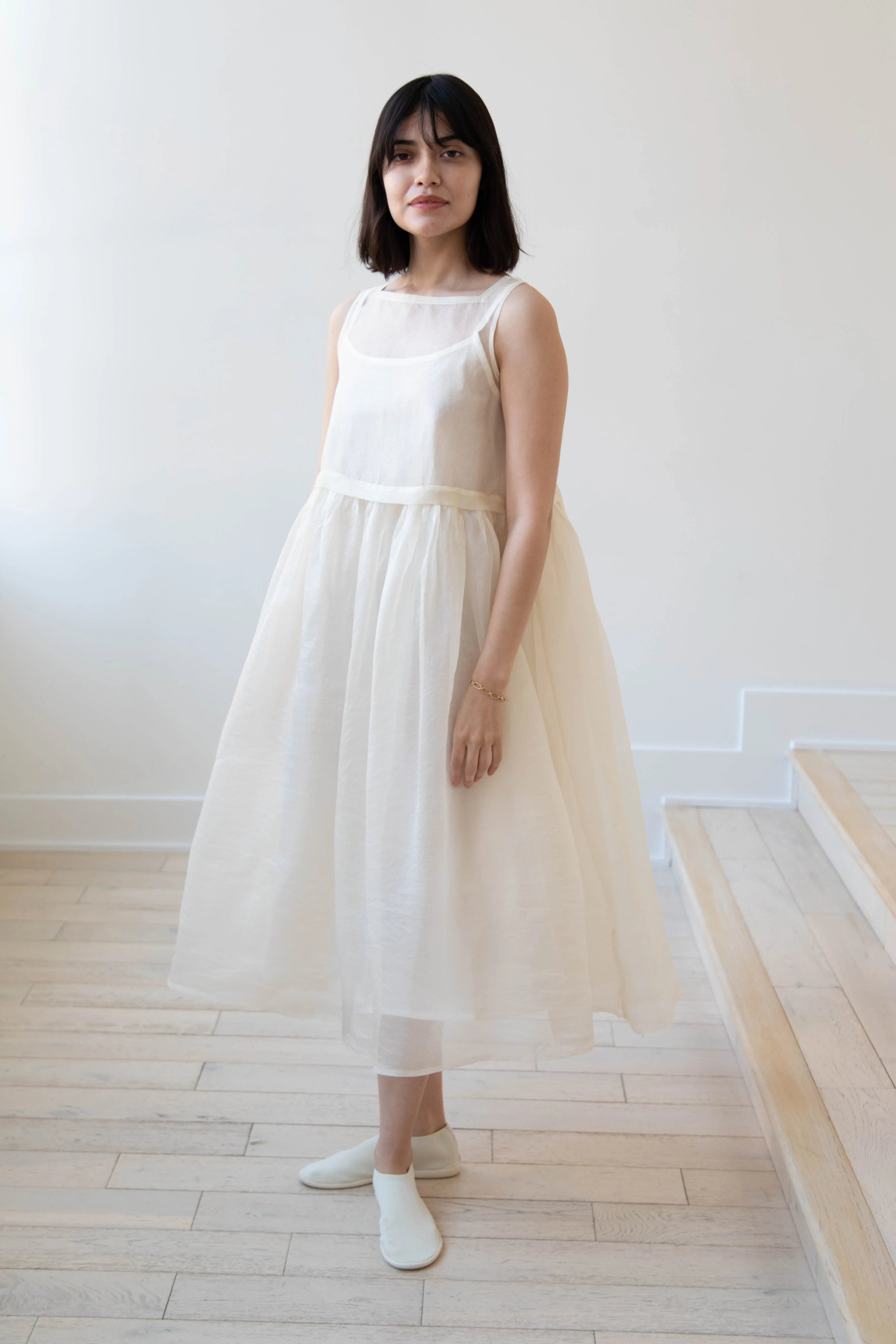 RB by Runaway Bicycle | Silk Organza Anna Dress in Cream