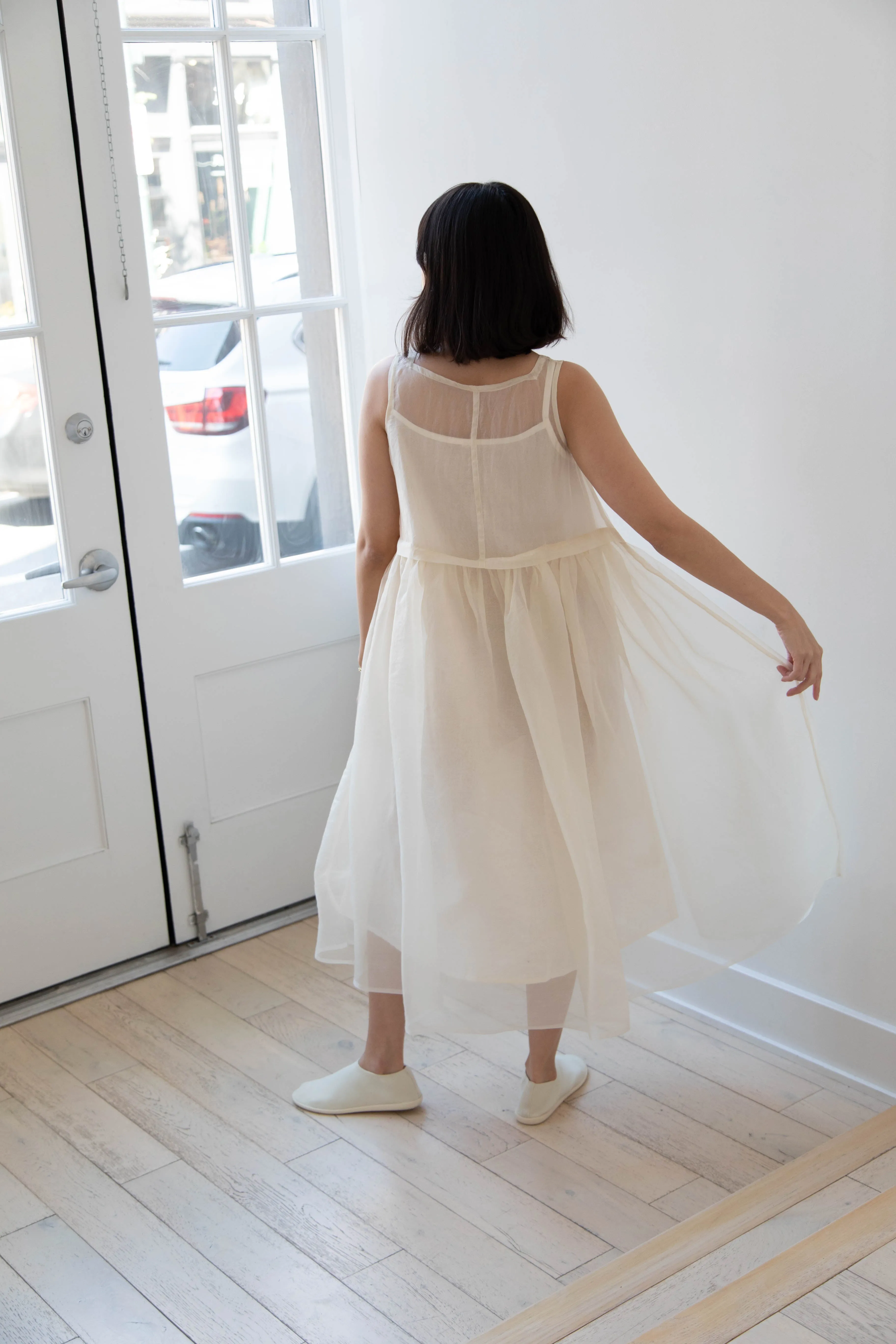 RB by Runaway Bicycle | Silk Organza Anna Dress in Cream