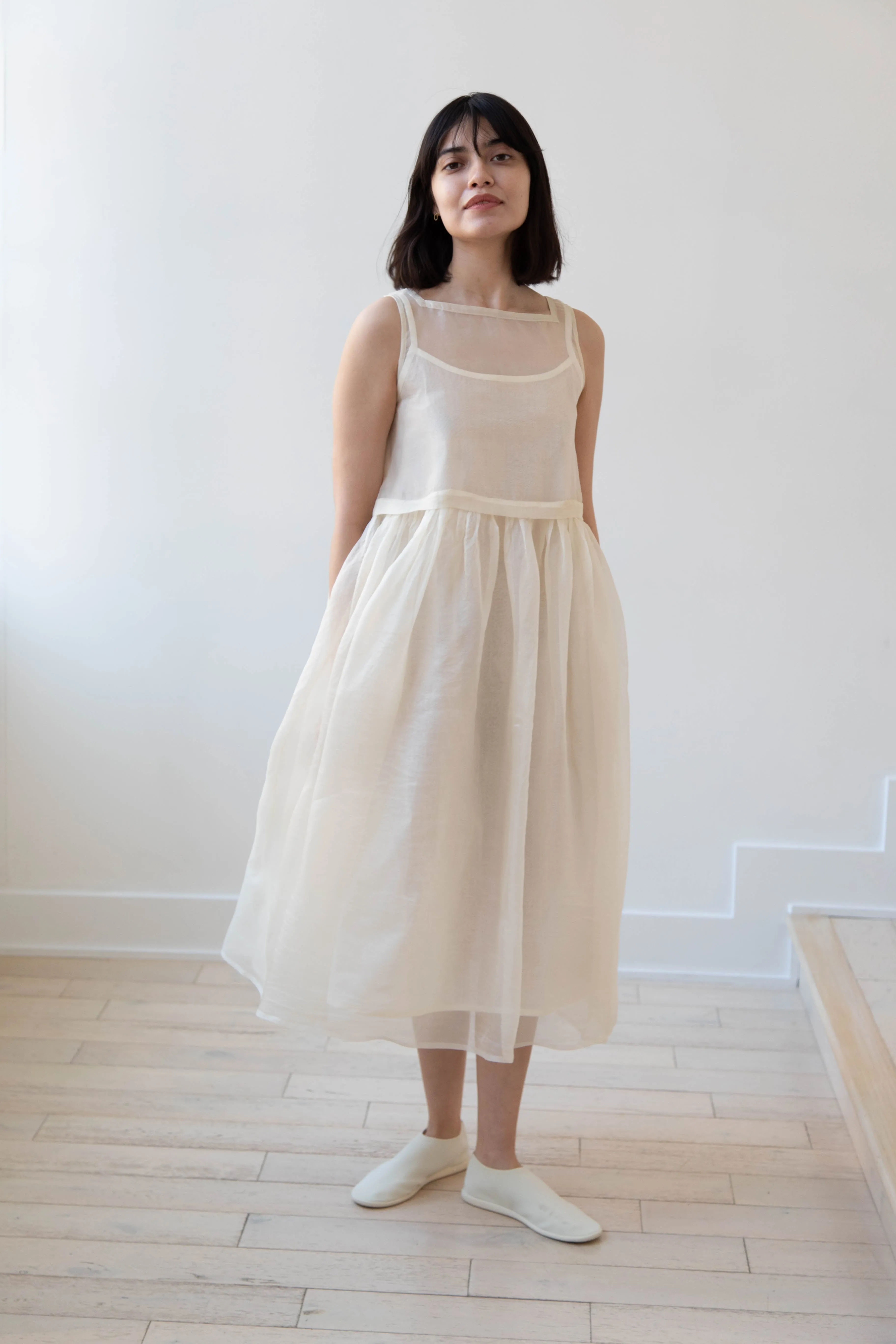 RB by Runaway Bicycle | Silk Organza Anna Dress in Cream