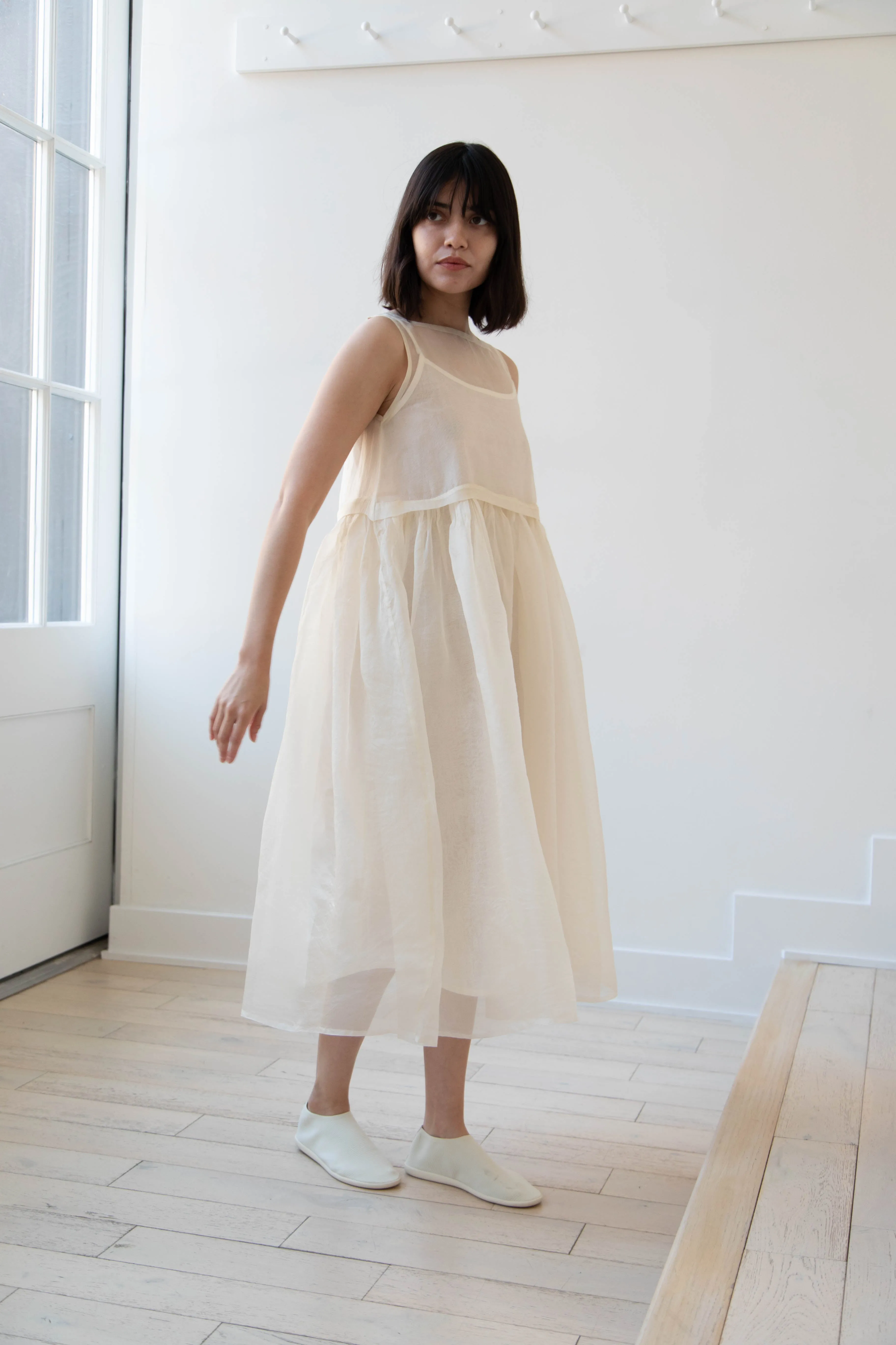 RB by Runaway Bicycle | Silk Organza Anna Dress in Cream