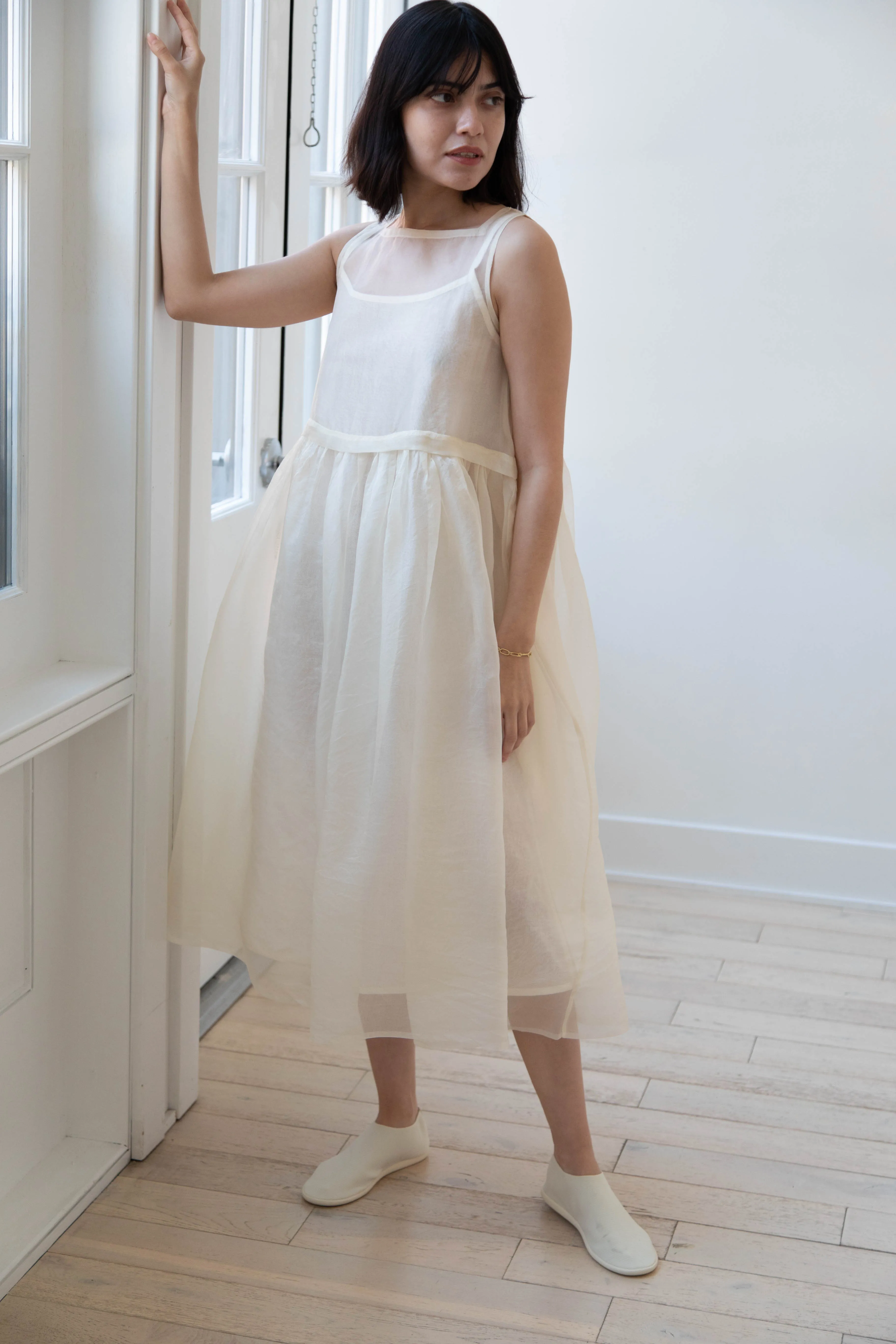 RB by Runaway Bicycle | Silk Organza Anna Dress in Cream